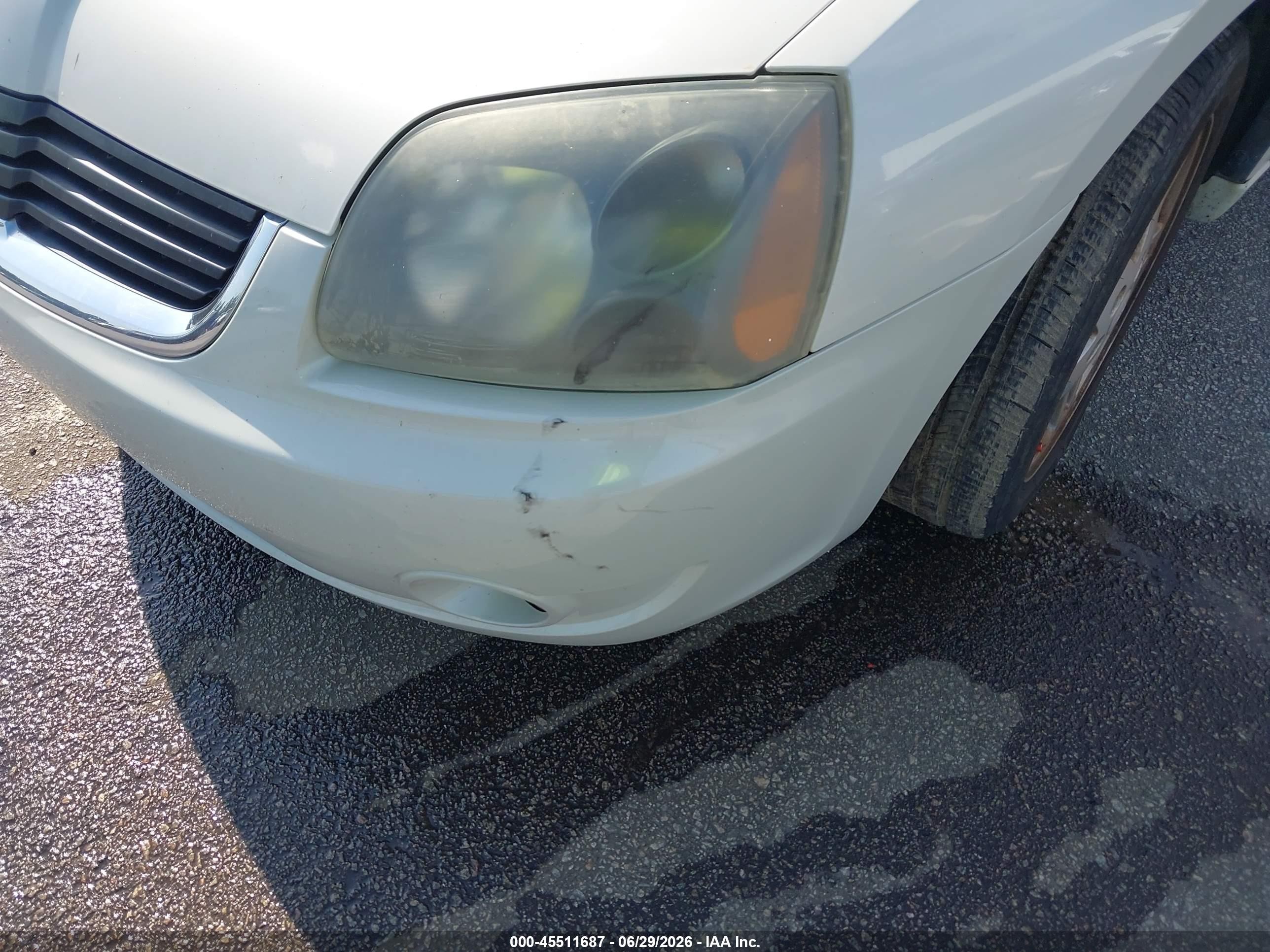 2007 Mitsubishi Galant Es/se White vin: 4A3AB36F07E053304