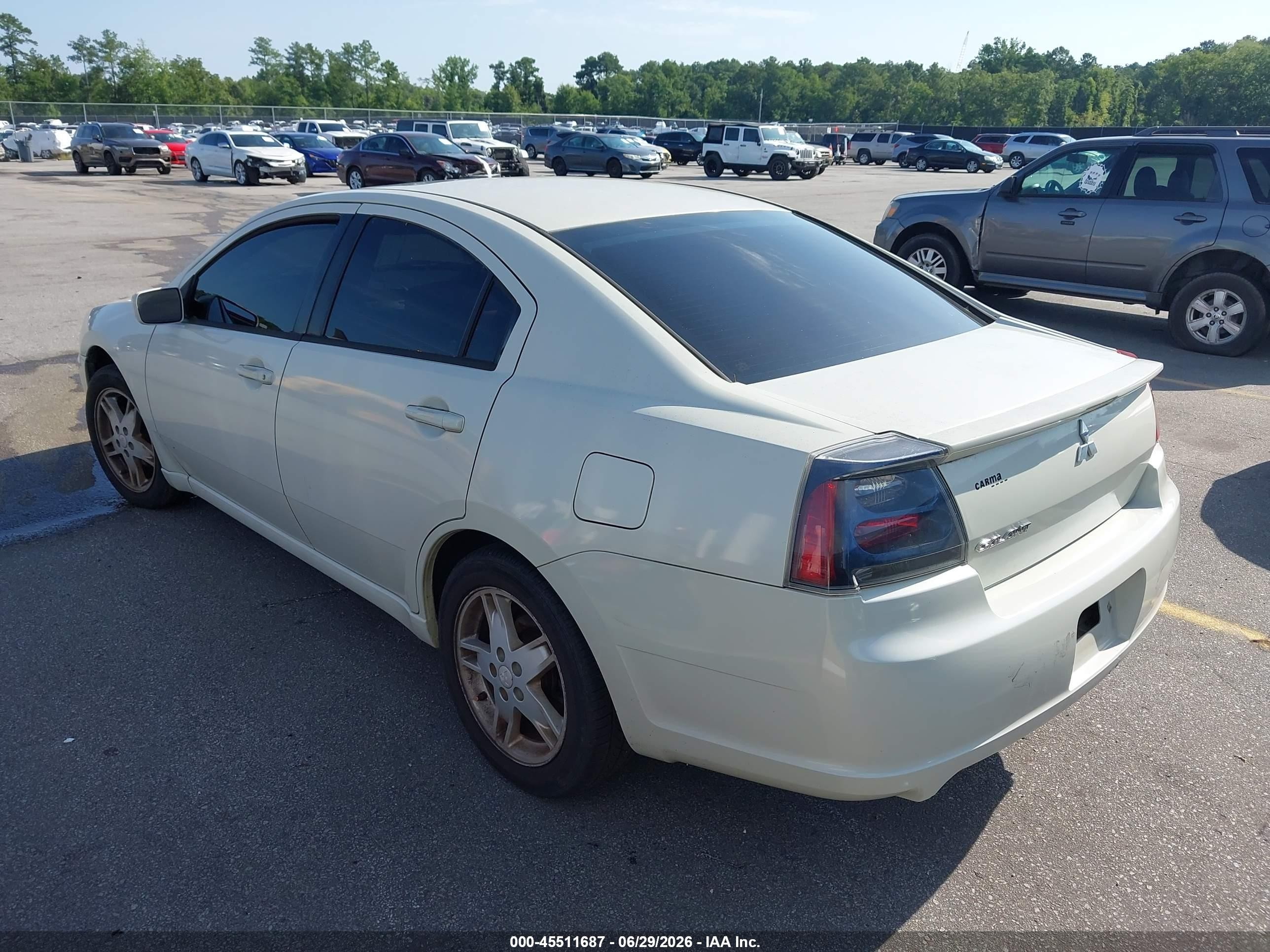 2007 Mitsubishi Galant Es/se White vin: 4A3AB36F07E053304