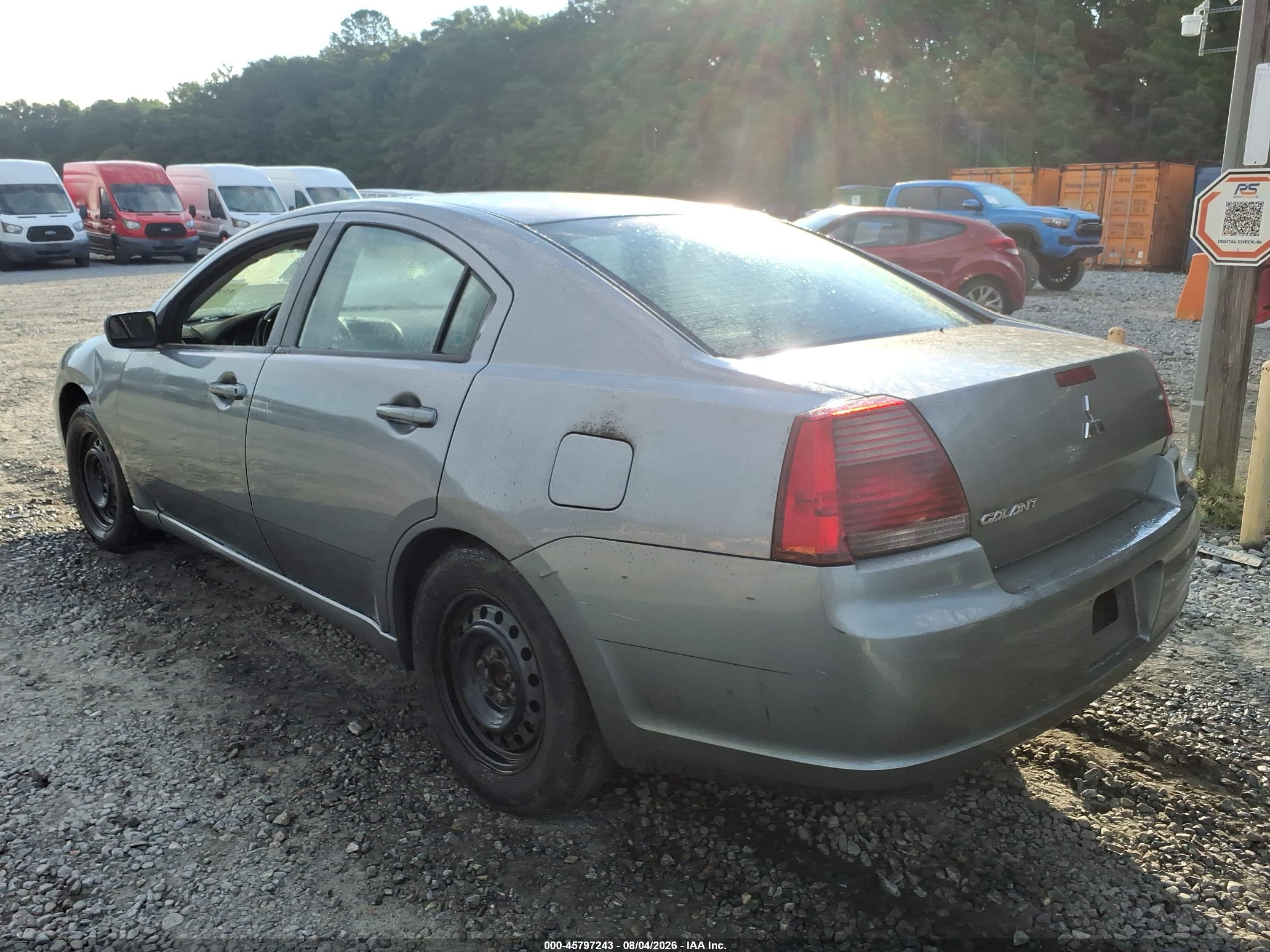 2007 Mitsubishi Galant Es/se Gray vin: 4A3AB36F07E074928
