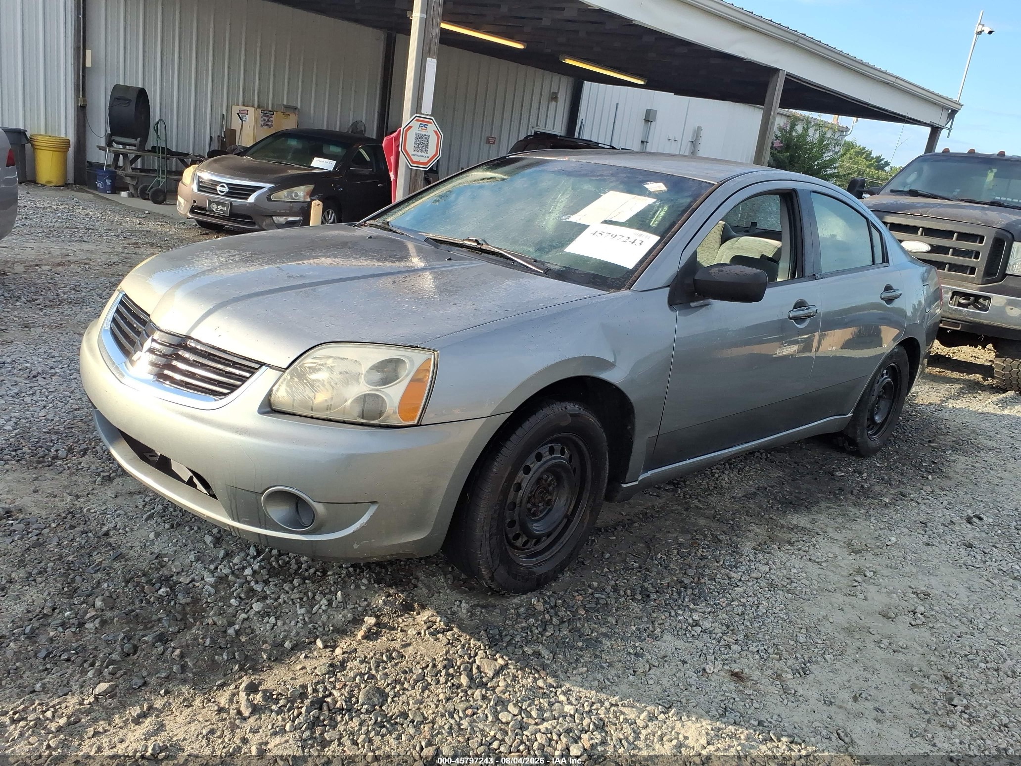 2007 Mitsubishi Galant Es/se Gray vin: 4A3AB36F07E074928