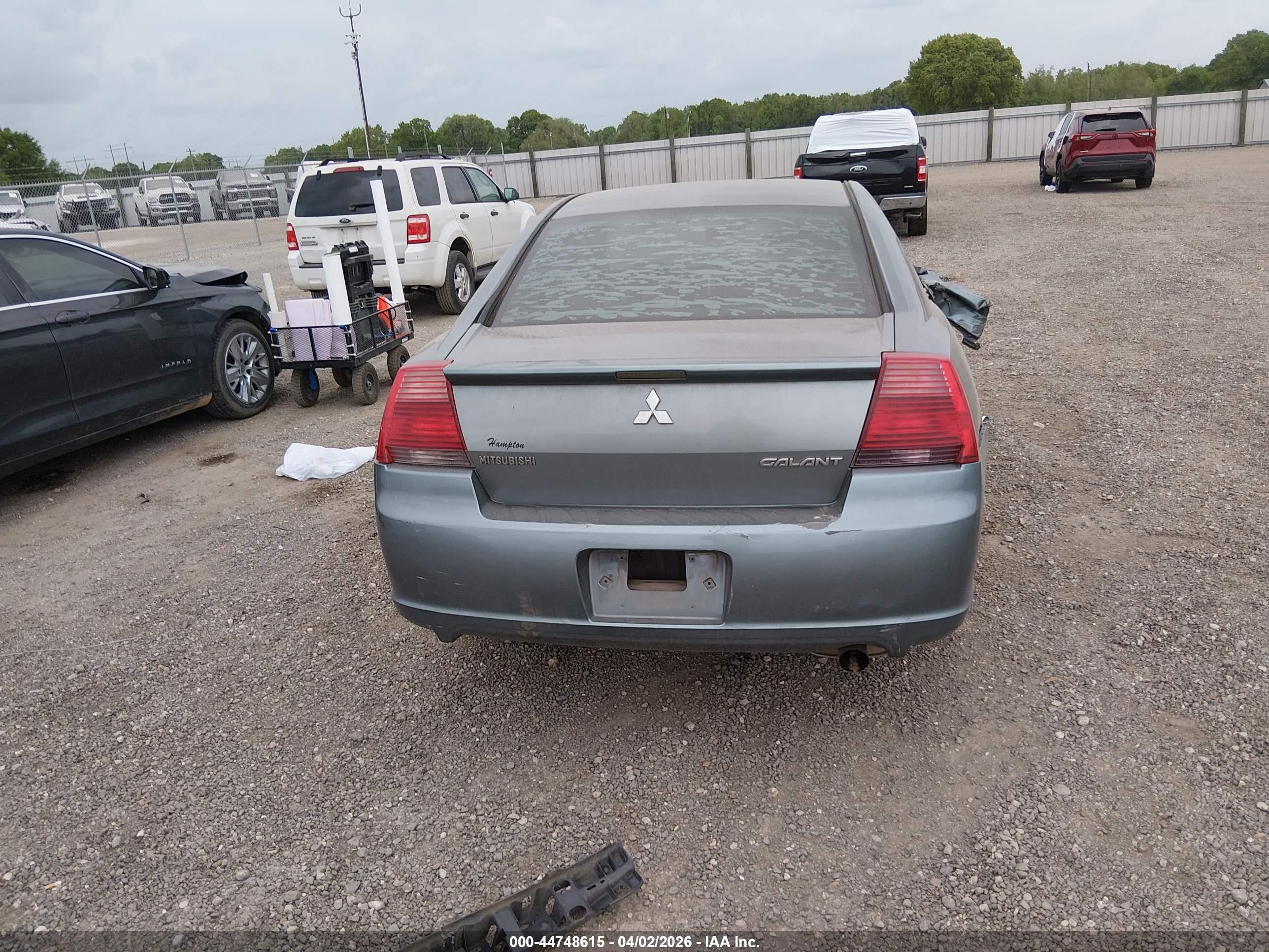 2008 Mitsubishi Galant Es Gray vin: 4A3AB36F08E033426