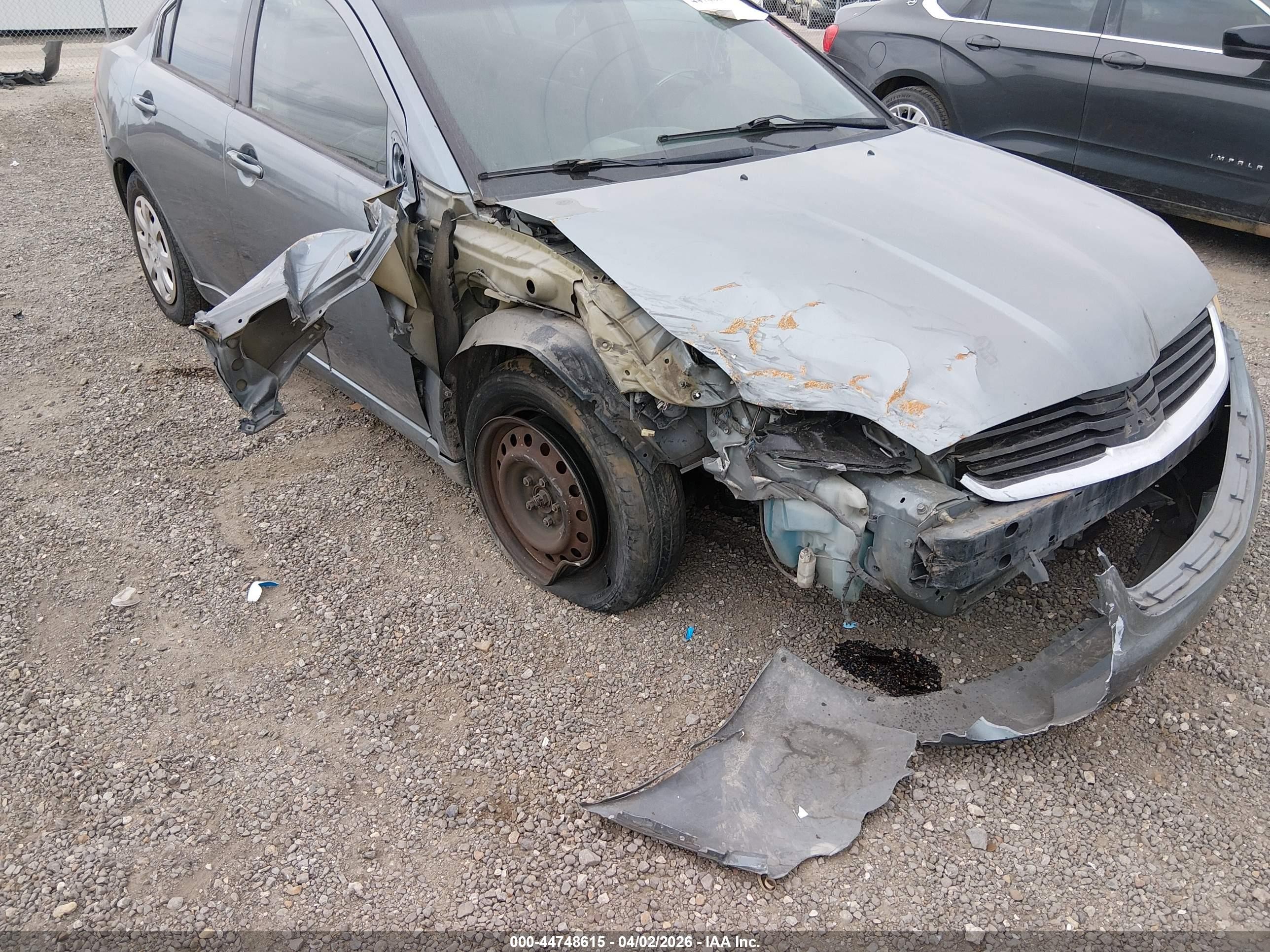 2008 Mitsubishi Galant Es Gray vin: 4A3AB36F08E033426