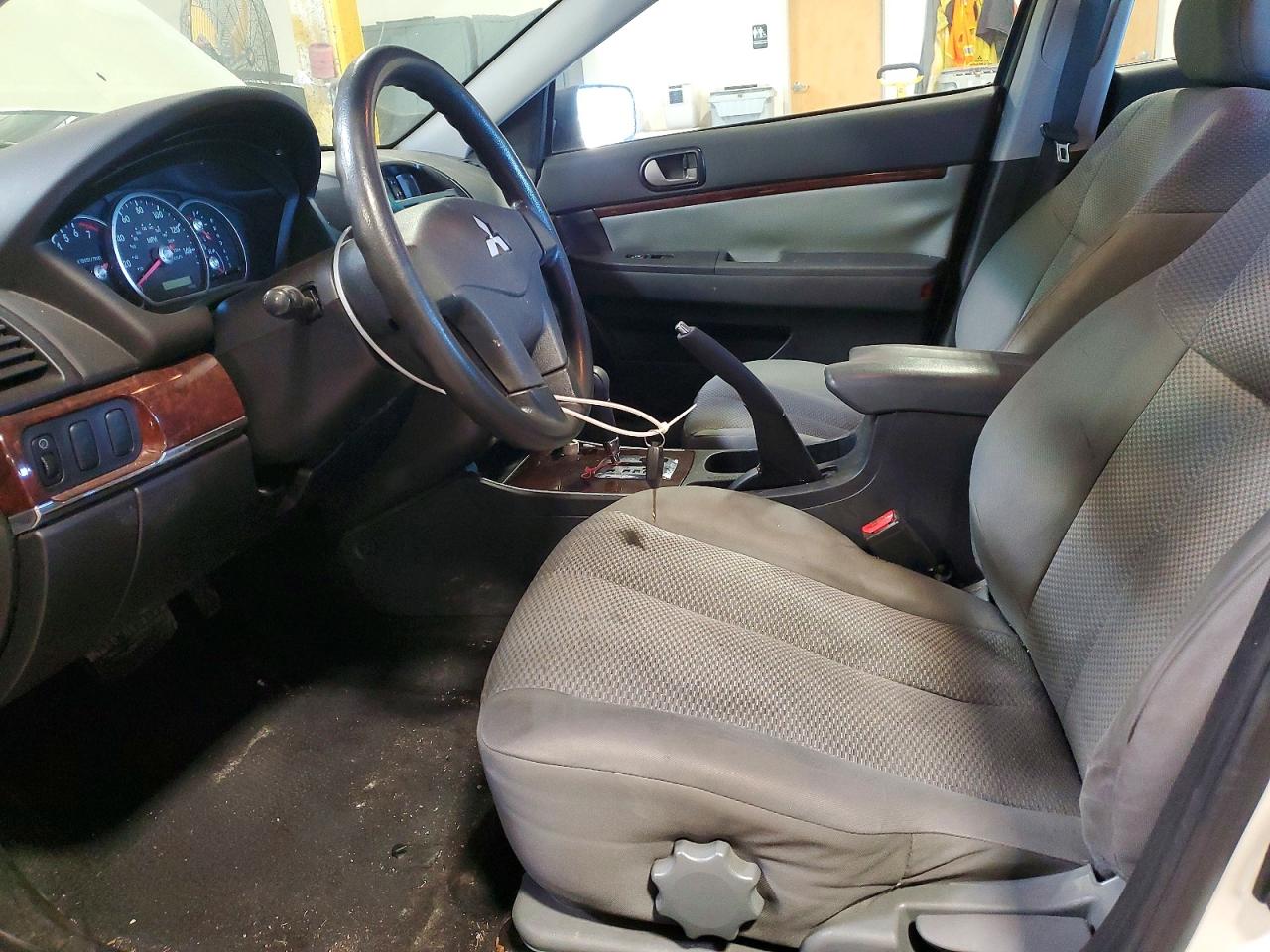 2009 Mitsubishi Galant Es White vin: 4A3AB36F39E018534