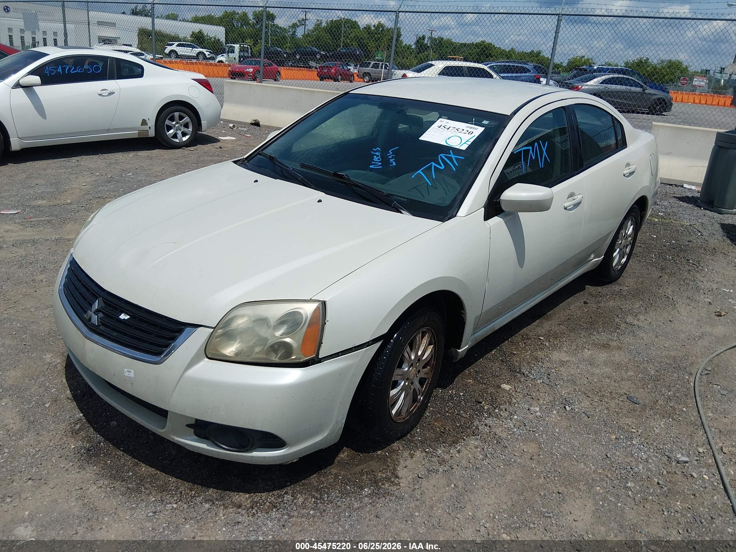 2009 Mitsubishi Galant   Белый vin: 4A3AB36F39E020963