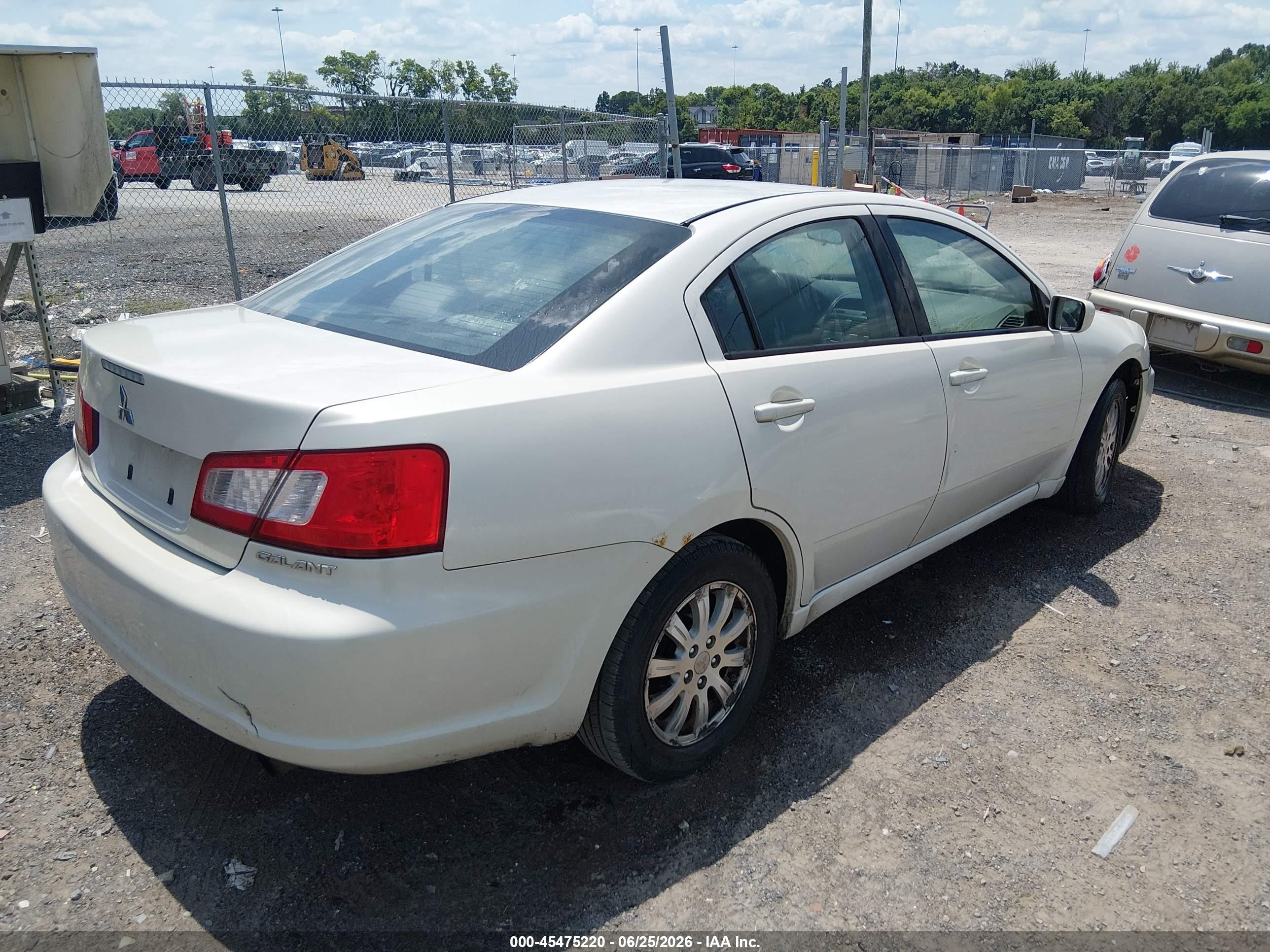 2009 Mitsubishi Galant   Белый vin: 4A3AB36F39E020963
