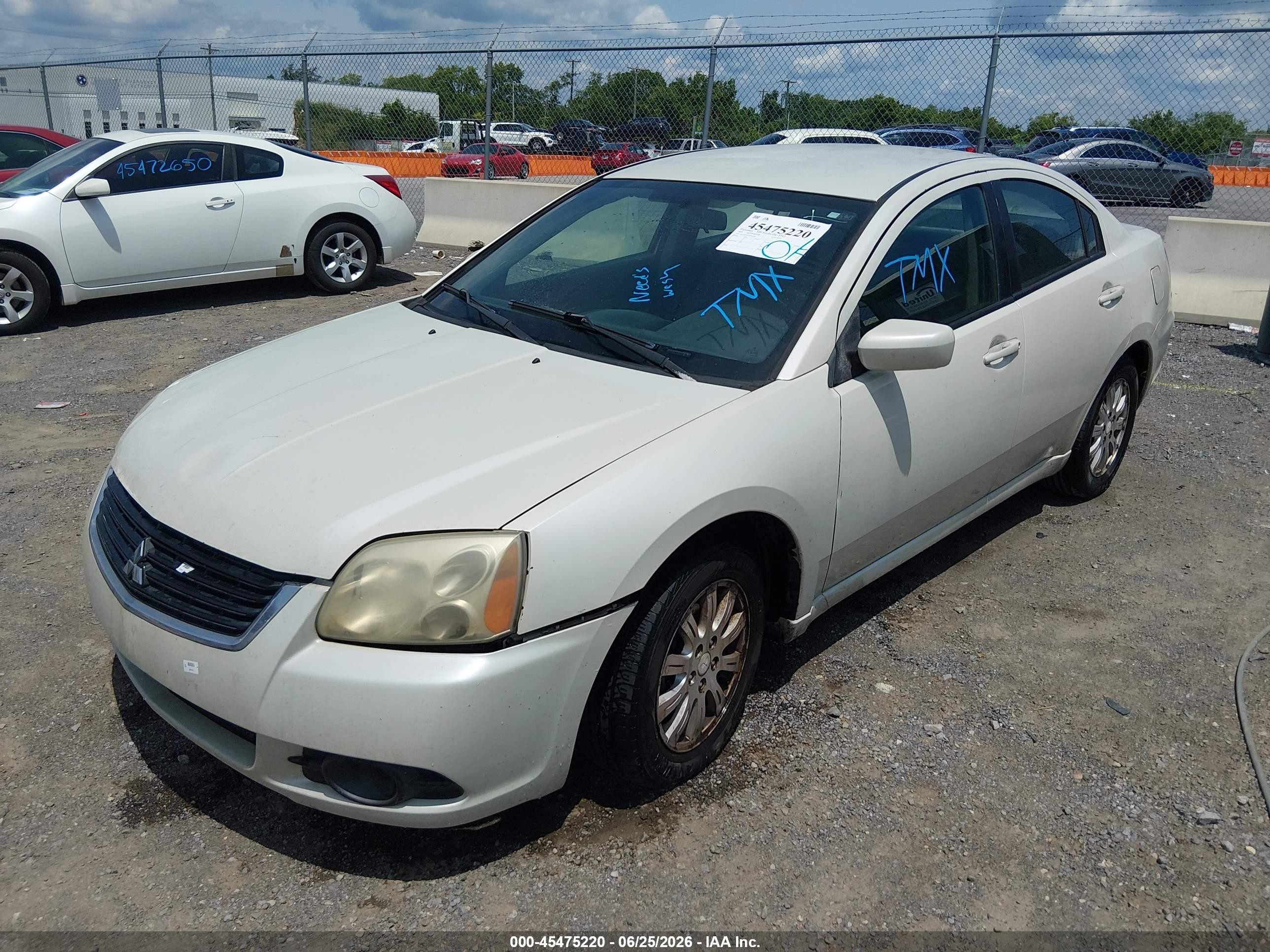 2009 Mitsubishi Galant   Белый vin: 4A3AB36F39E020963