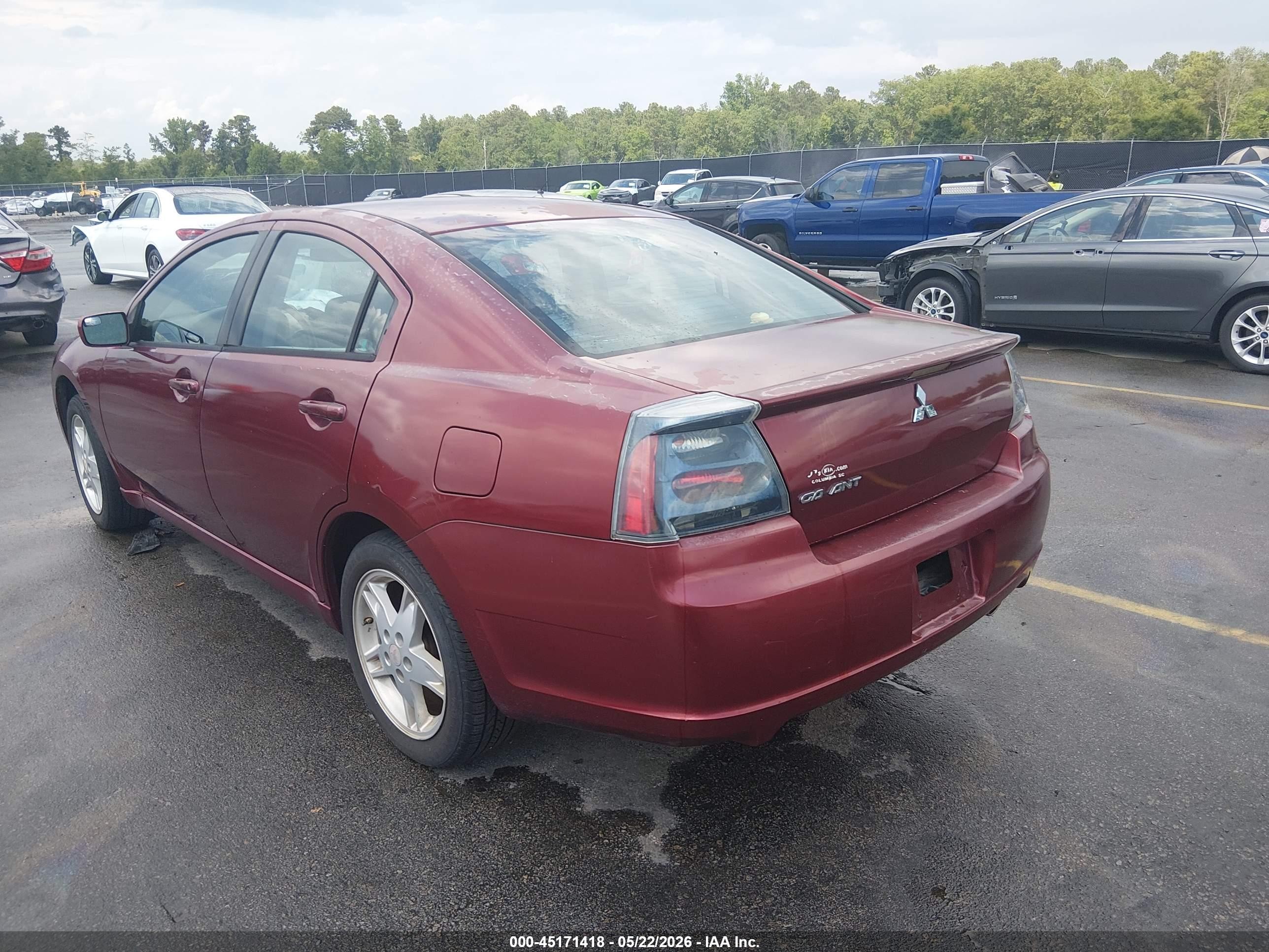2007 Mitsubishi Galant Es/se Burgundy vin: 4A3AB36F47E068744