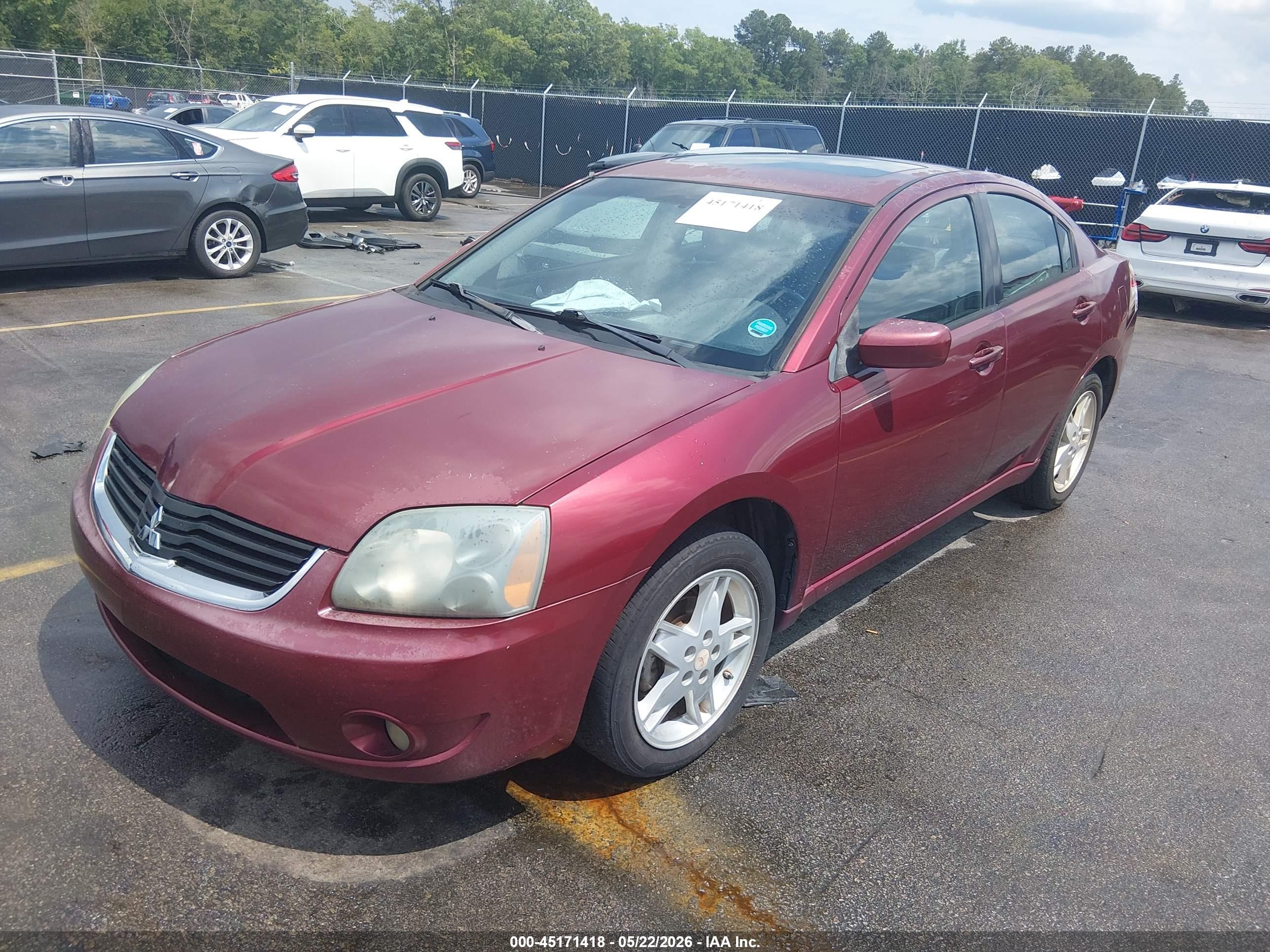2007 Mitsubishi Galant Es/se Burgundy vin: 4A3AB36F47E068744