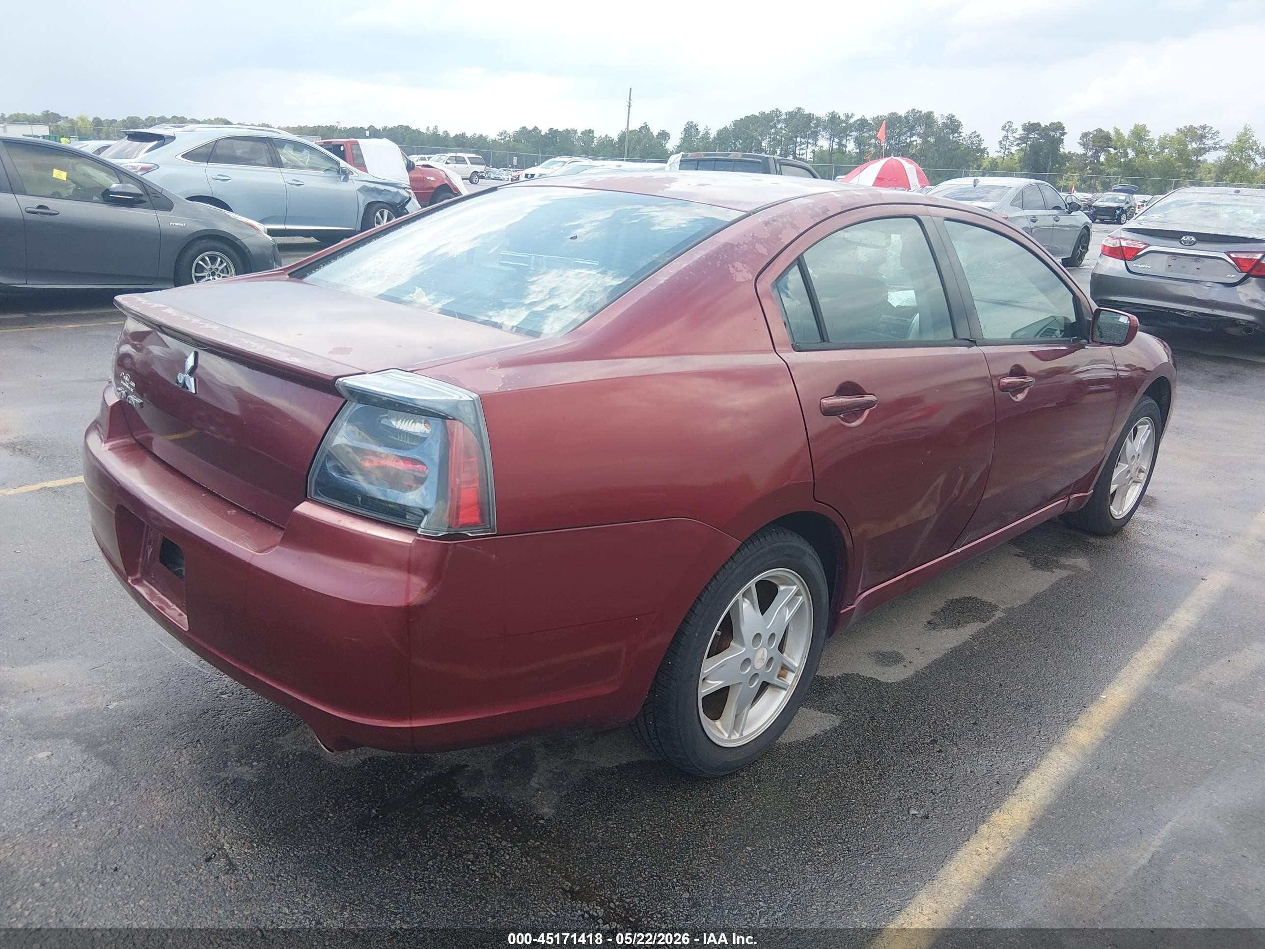 2007 Mitsubishi Galant Es/se Burgundy vin: 4A3AB36F47E068744