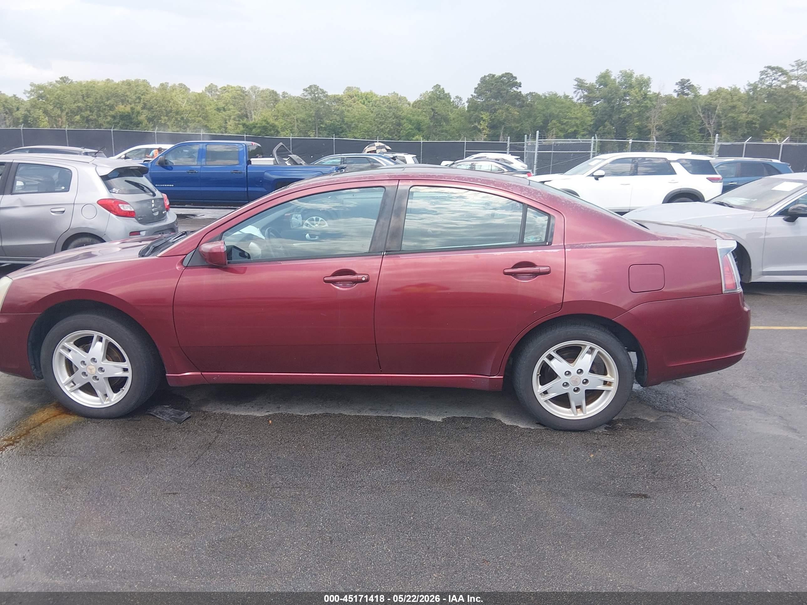 2007 Mitsubishi Galant Es/se Burgundy vin: 4A3AB36F47E068744