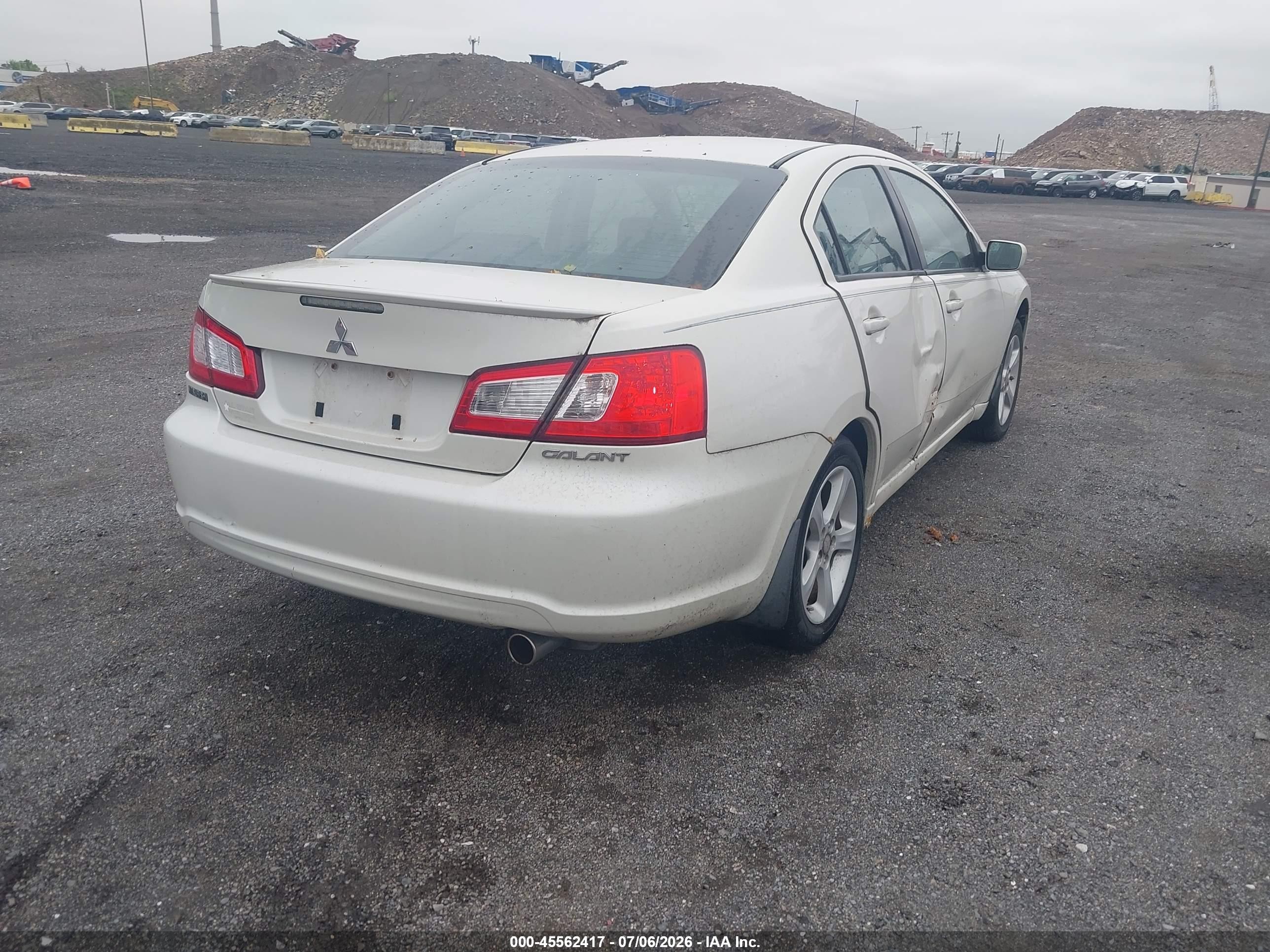 2009 Mitsubishi Galant Es/sport Edition Белый vin: 4A3AB36F49E010894