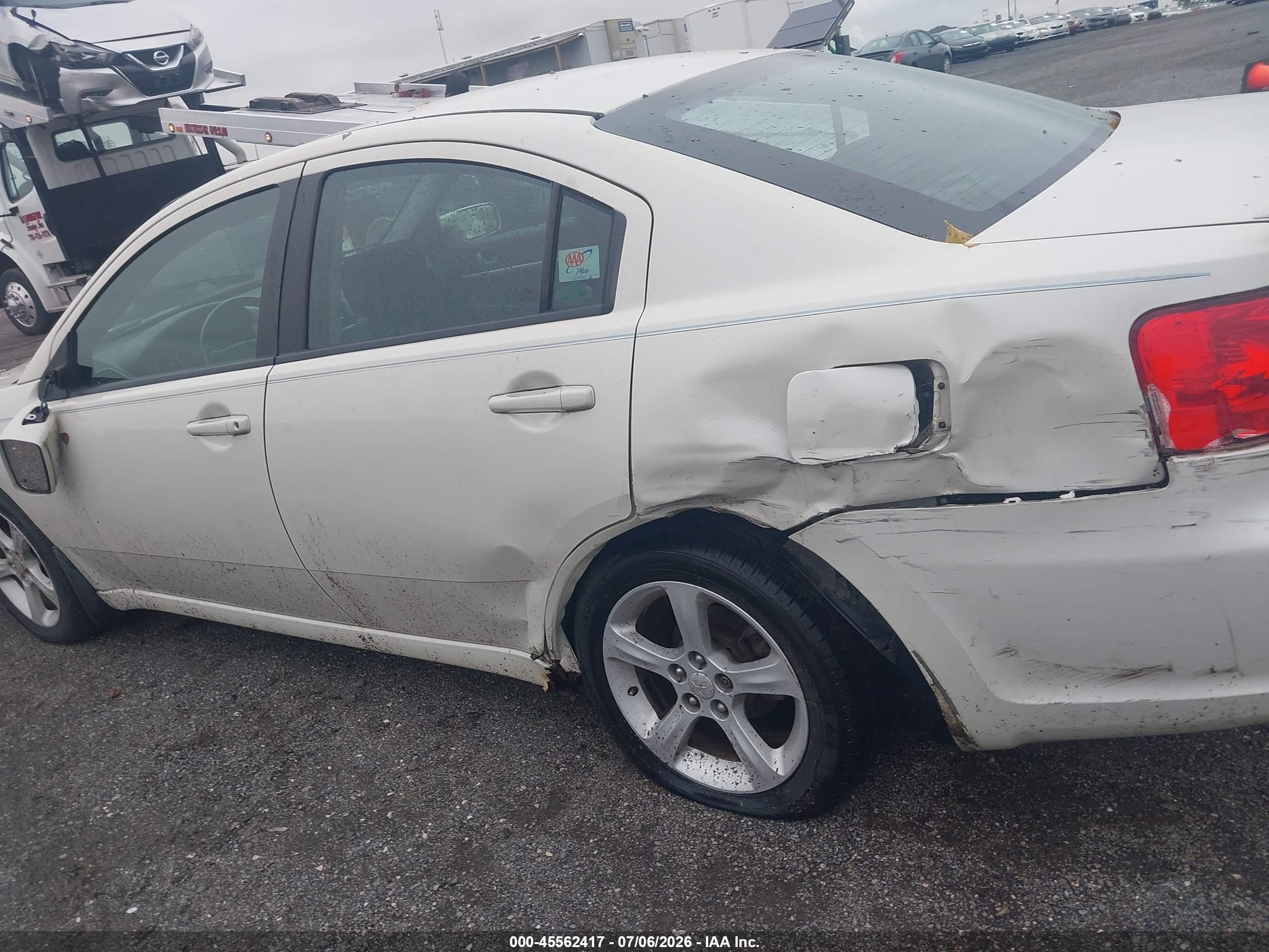 2009 Mitsubishi Galant Es/sport Edition Белый vin: 4A3AB36F49E010894