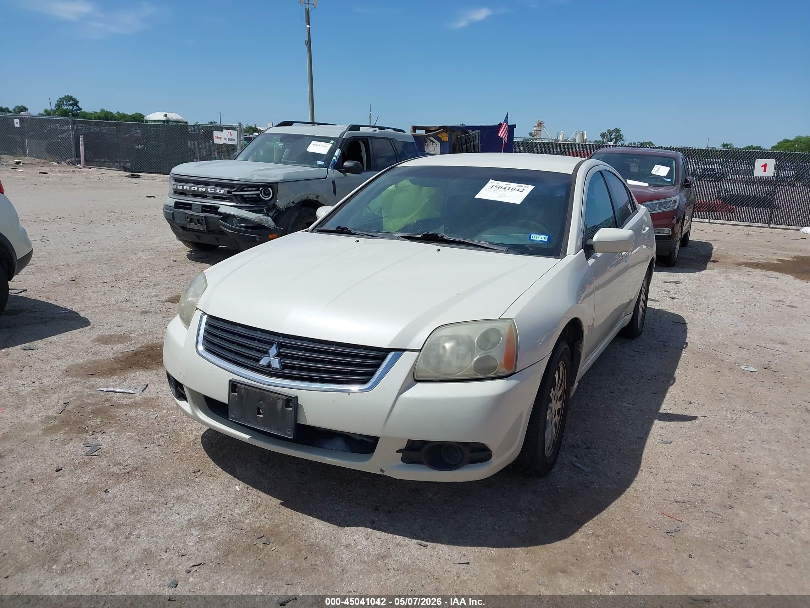 2009 Mitsubishi Galant Es/sport Edition White vin: 4A3AB36F49E022849