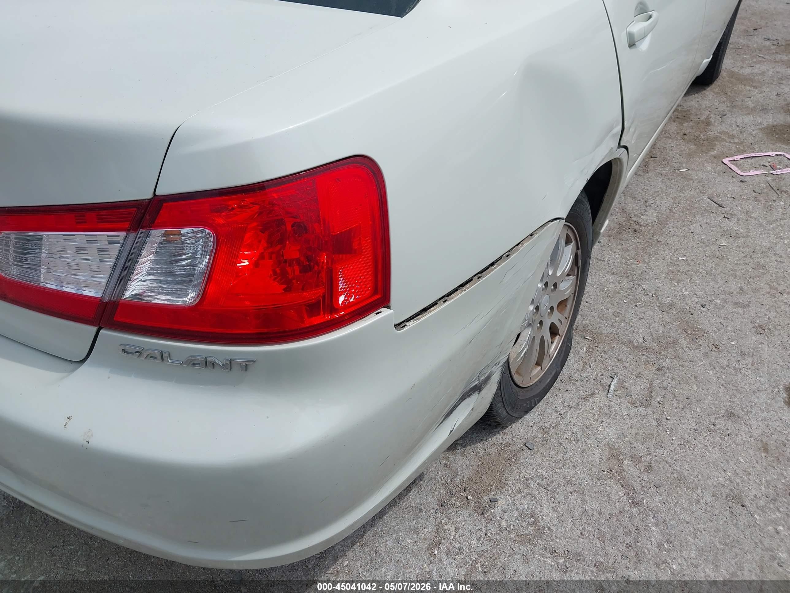 2009 Mitsubishi Galant Es/sport Edition White vin: 4A3AB36F49E022849