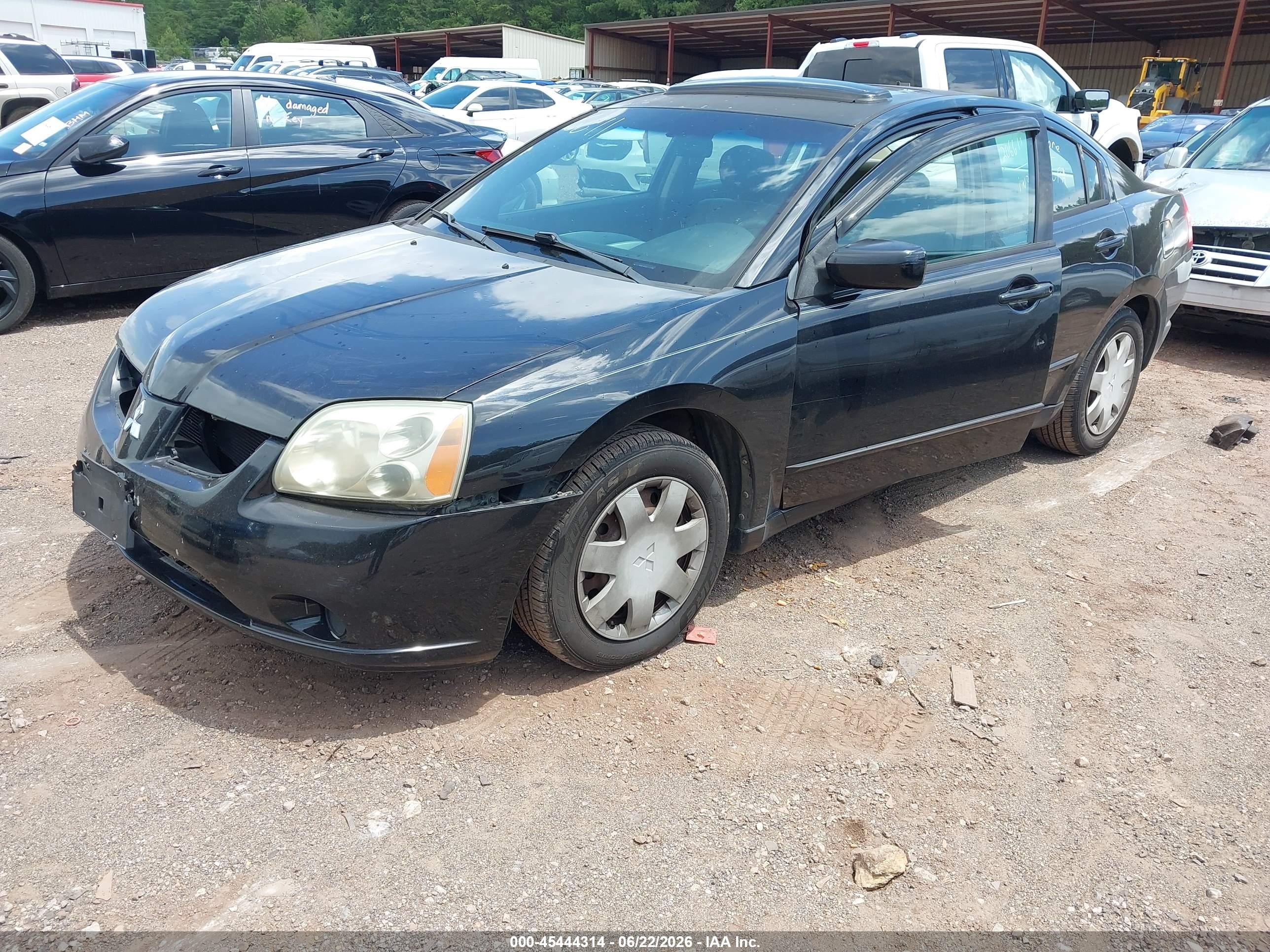 2004 Mitsubishi Galant Es Black vin: 4A3AB36F54E055660