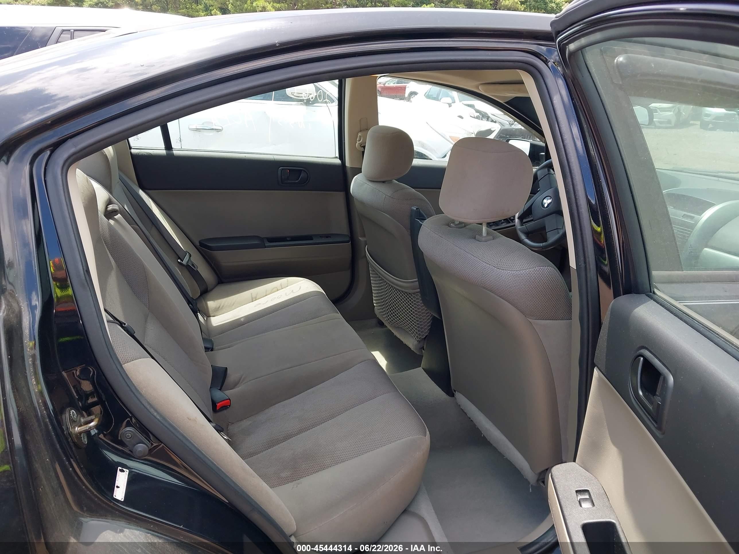 2004 Mitsubishi Galant Es Black vin: 4A3AB36F54E055660