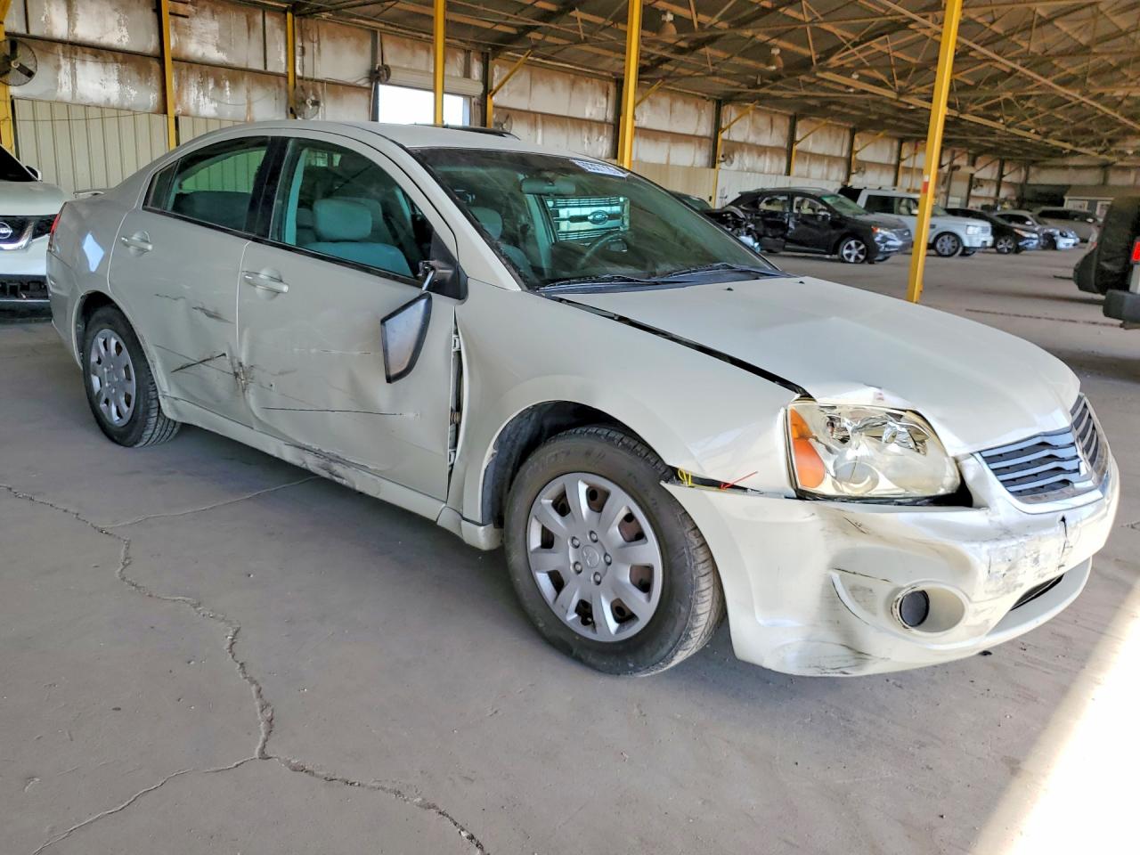 2008 Mitsubishi Galant Es White vin: 4A3AB36F58E018940