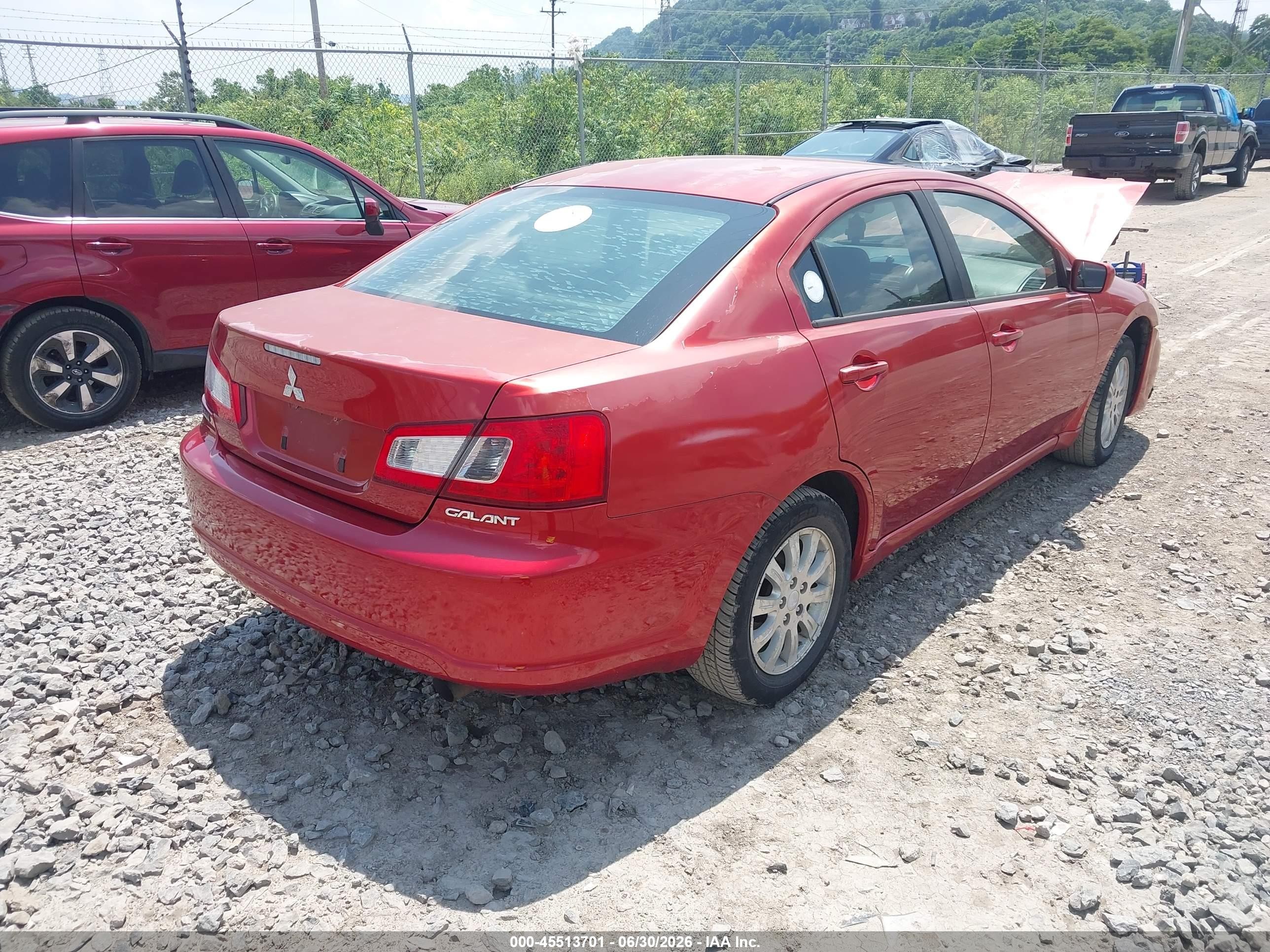 2009 Mitsubishi Galant Es/sport Edition Red vin: 4A3AB36F59E003355