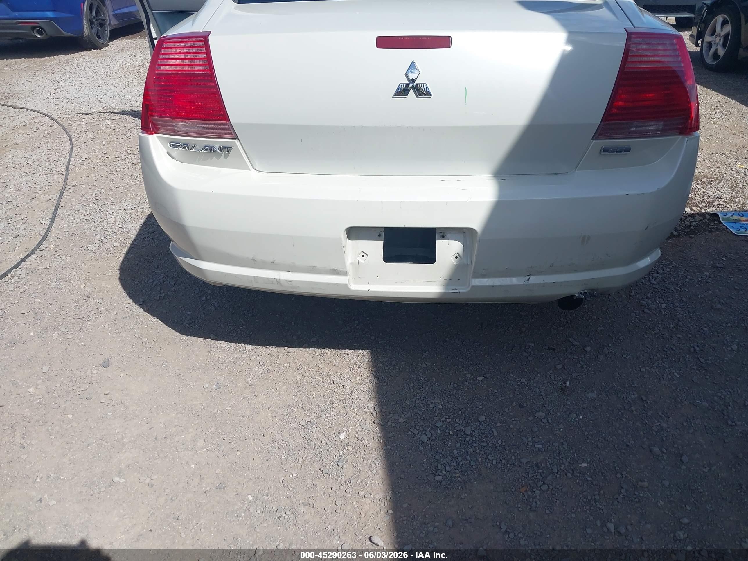 2004 Mitsubishi Galant Es White vin: 4A3AB36F64E121357