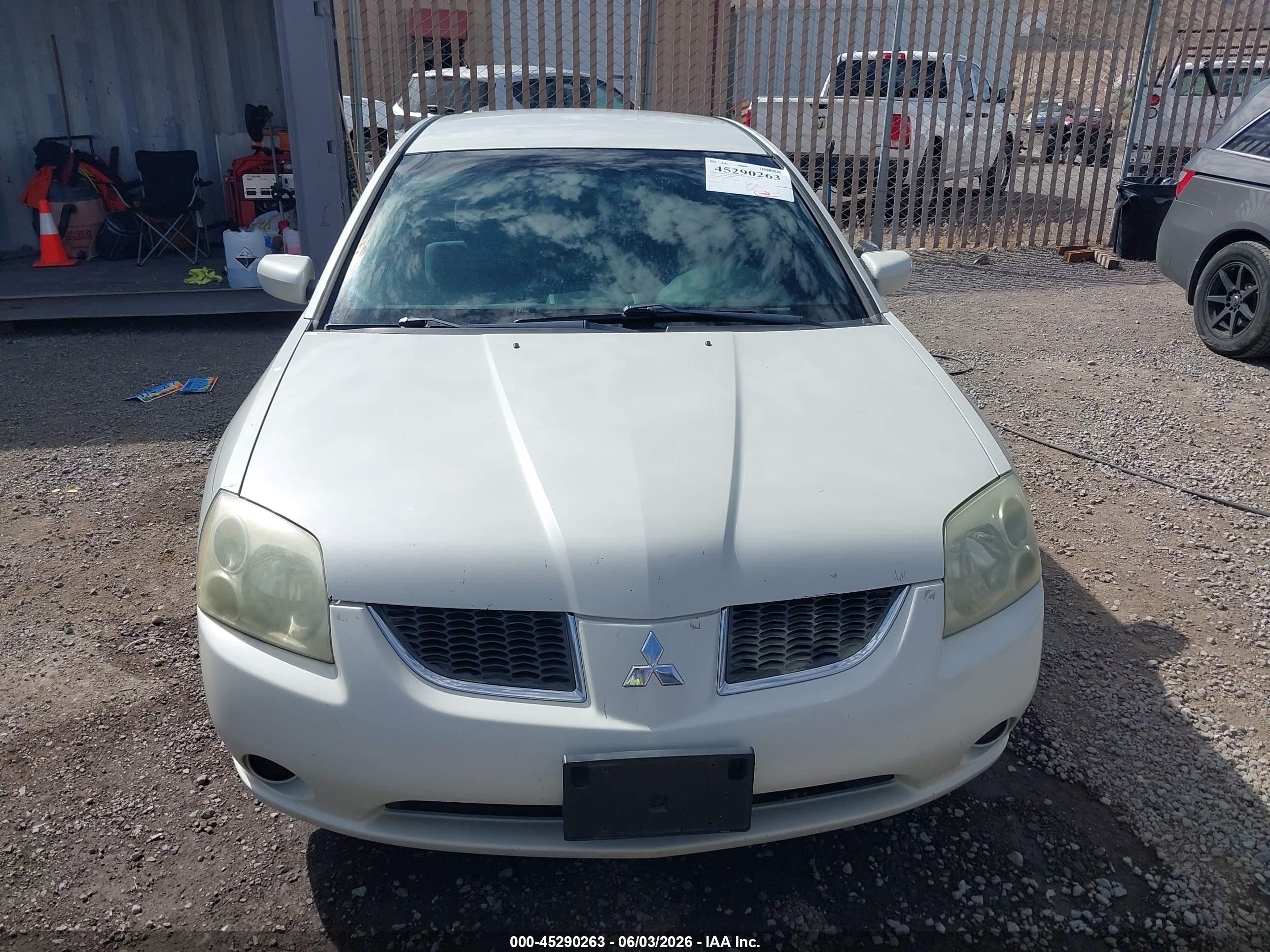 2004 Mitsubishi Galant Es White vin: 4A3AB36F64E121357