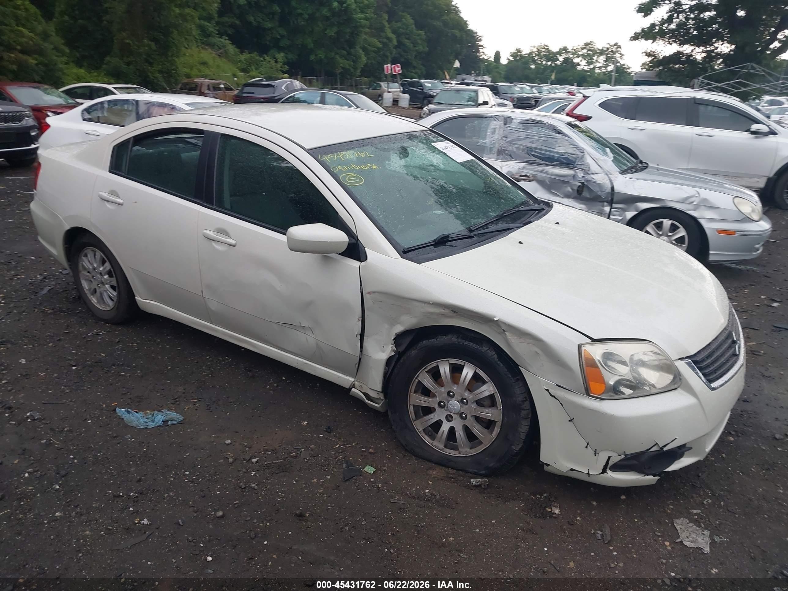 2009 Mitsubishi Galant Es/sport Edition White vin: 4A3AB36F69E024568