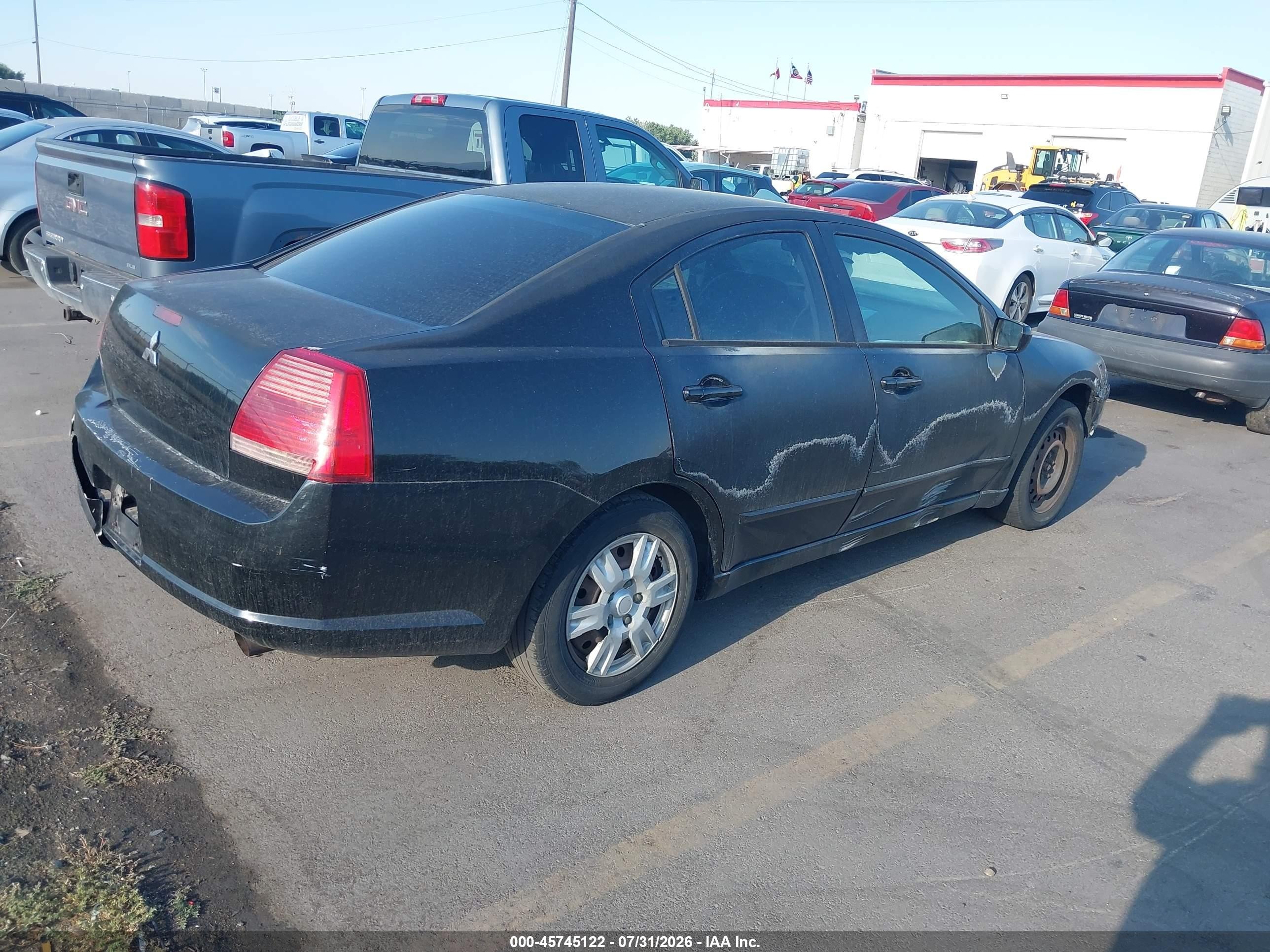 2006 Mitsubishi Galant Es/se Black vin: 4A3AB36F76E020668