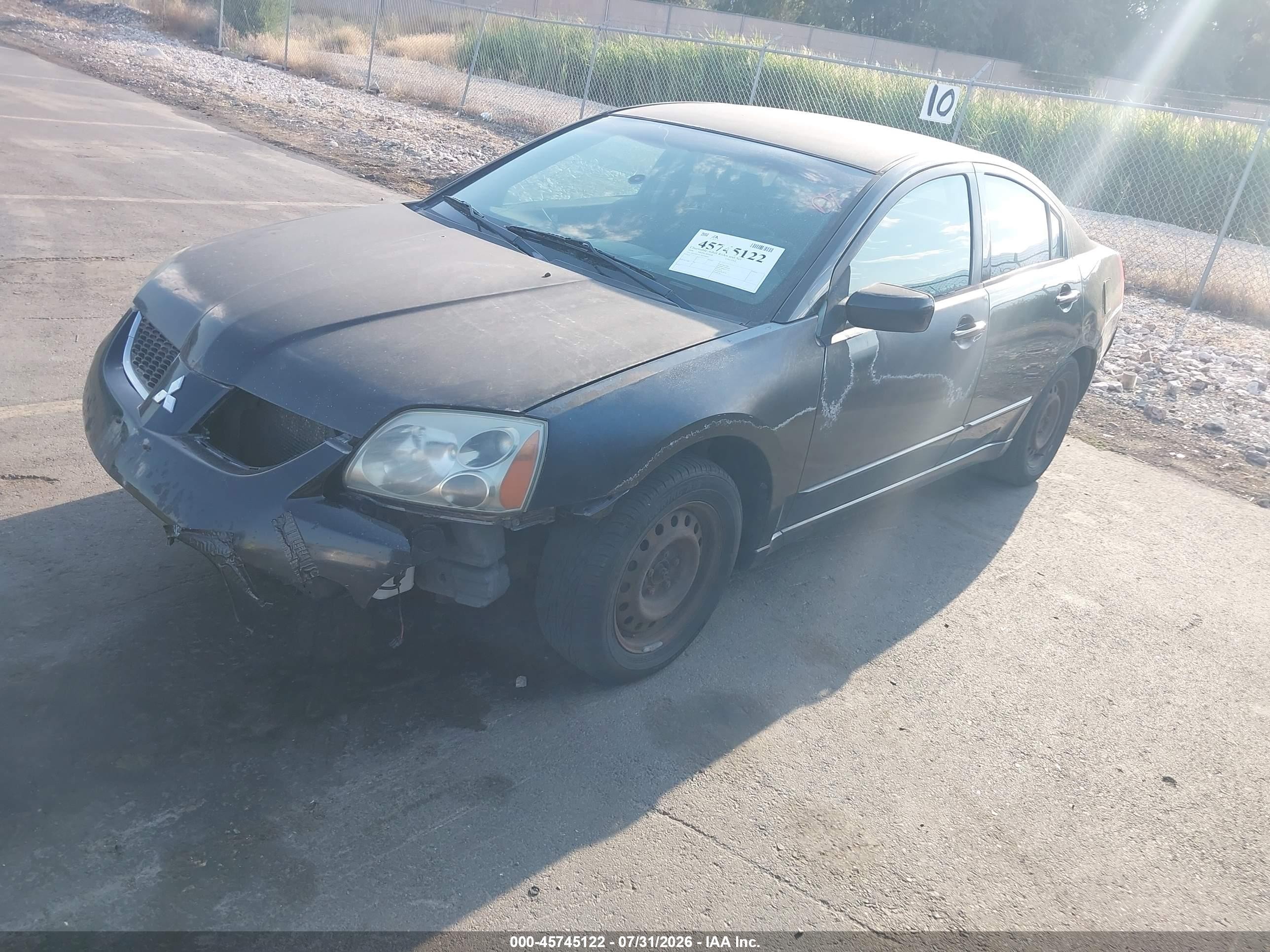 2006 Mitsubishi Galant Es/se Black vin: 4A3AB36F76E020668