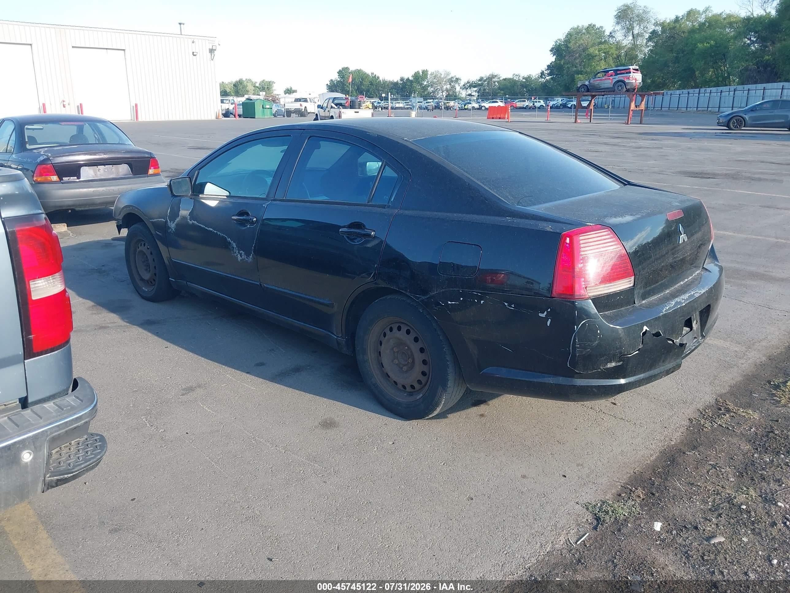 2006 Mitsubishi Galant Es/se Black vin: 4A3AB36F76E020668