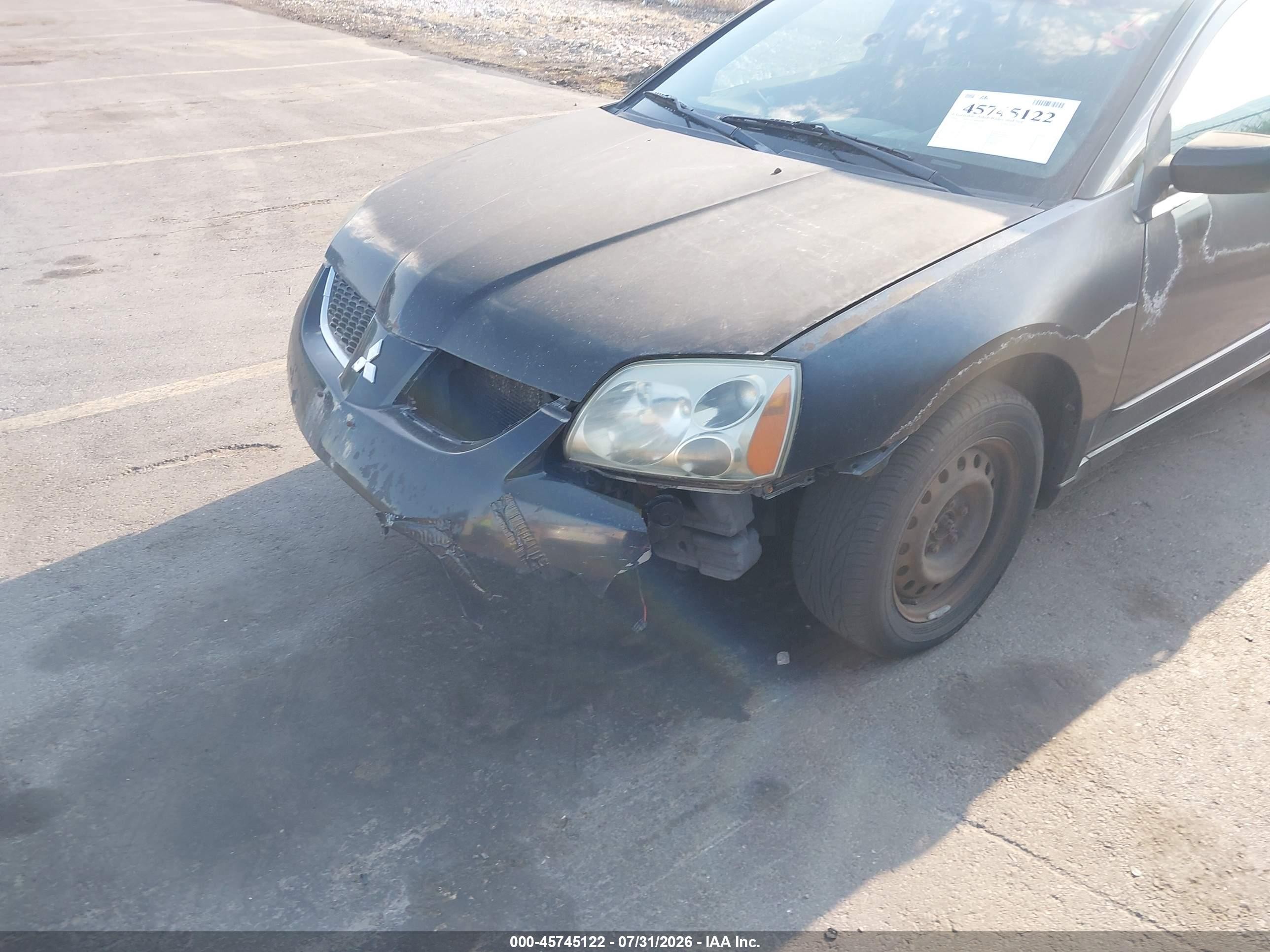 2006 Mitsubishi Galant Es/se Black vin: 4A3AB36F76E020668