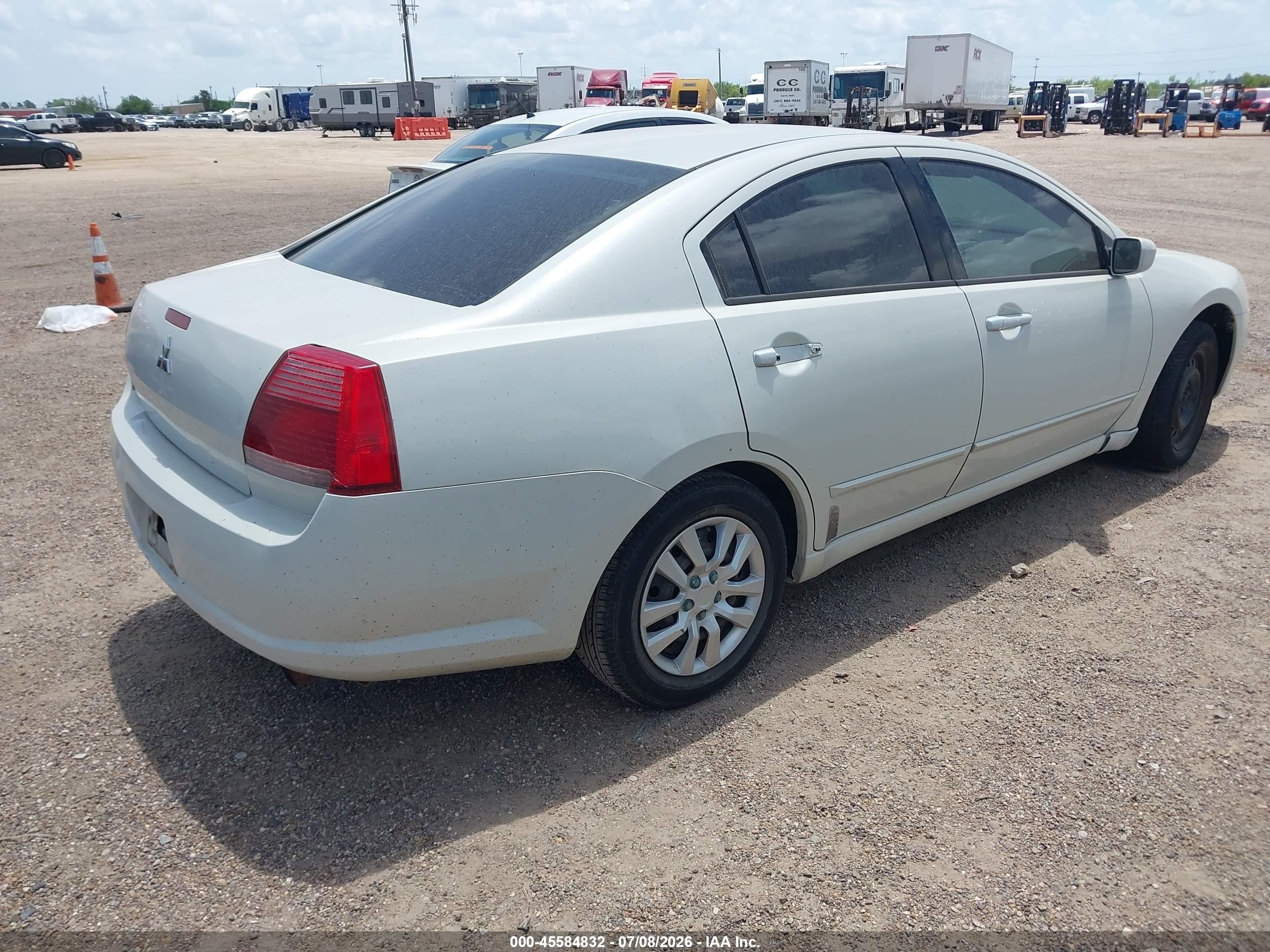 2006 Mitsubishi Galant Es/se White vin: 4A3AB36F76E058806