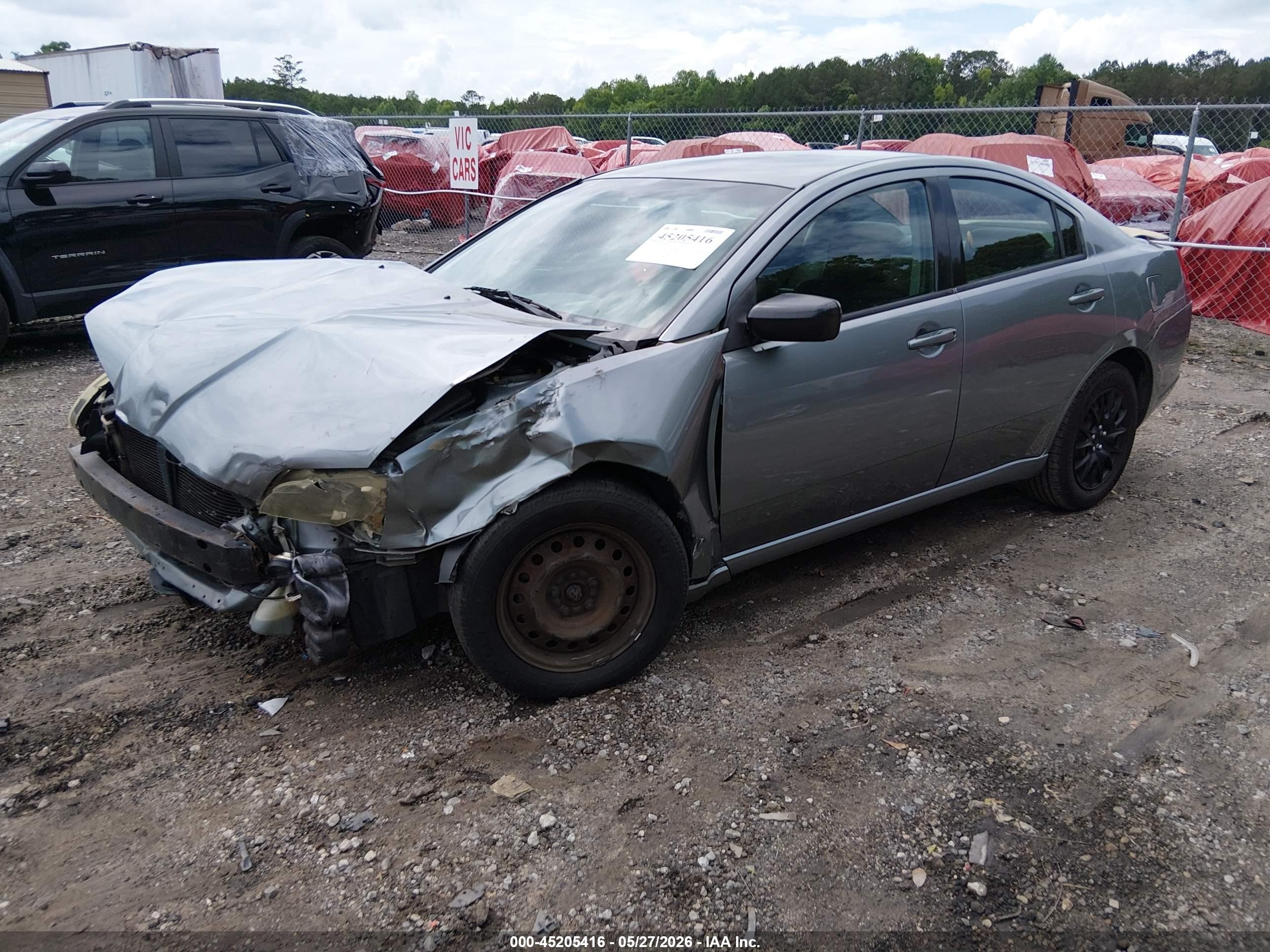 2007 Mitsubishi Galant Es/se Gray vin: 4A3AB36F77E021417