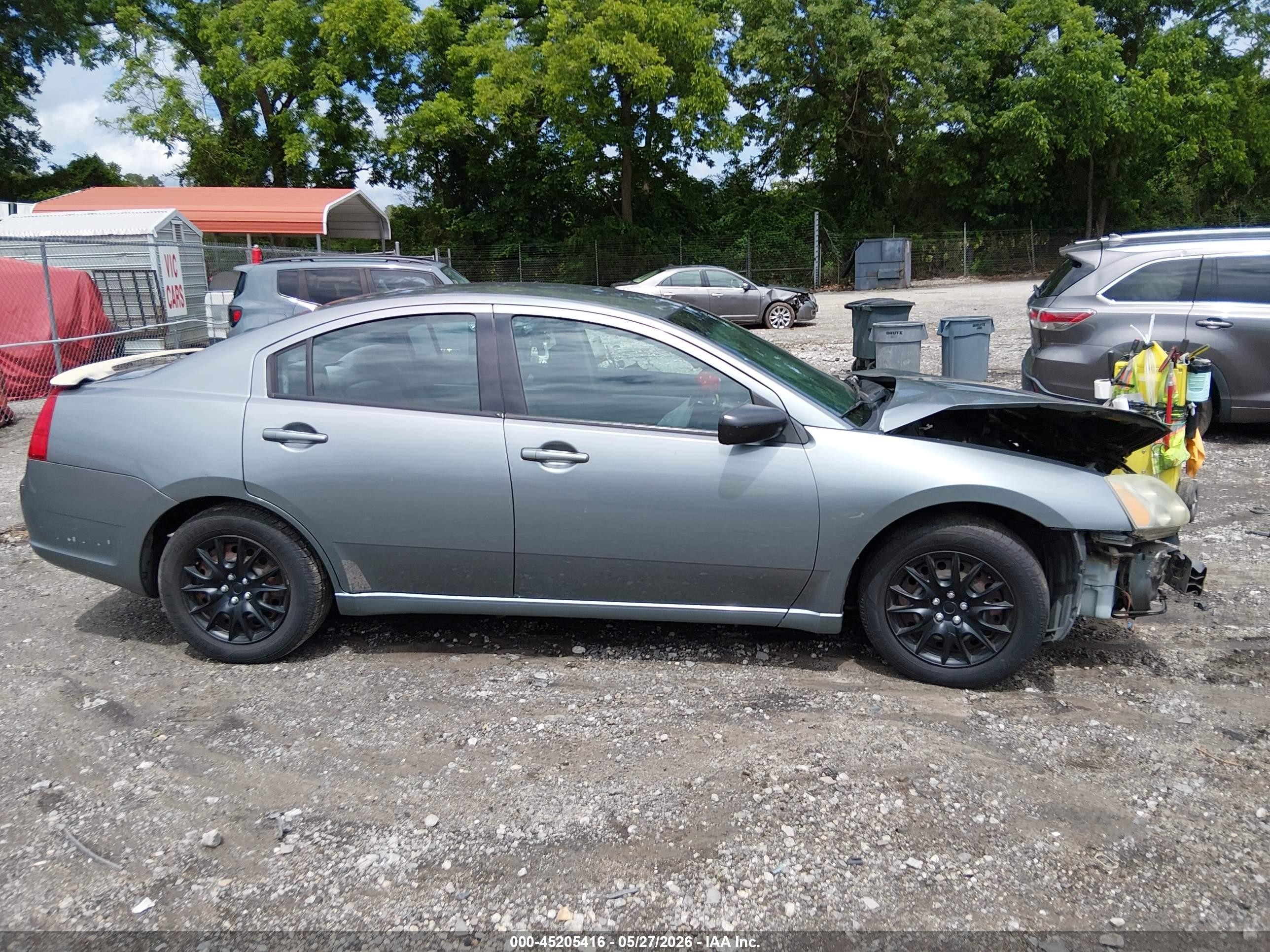 2007 Mitsubishi Galant Es/se Gray vin: 4A3AB36F77E021417