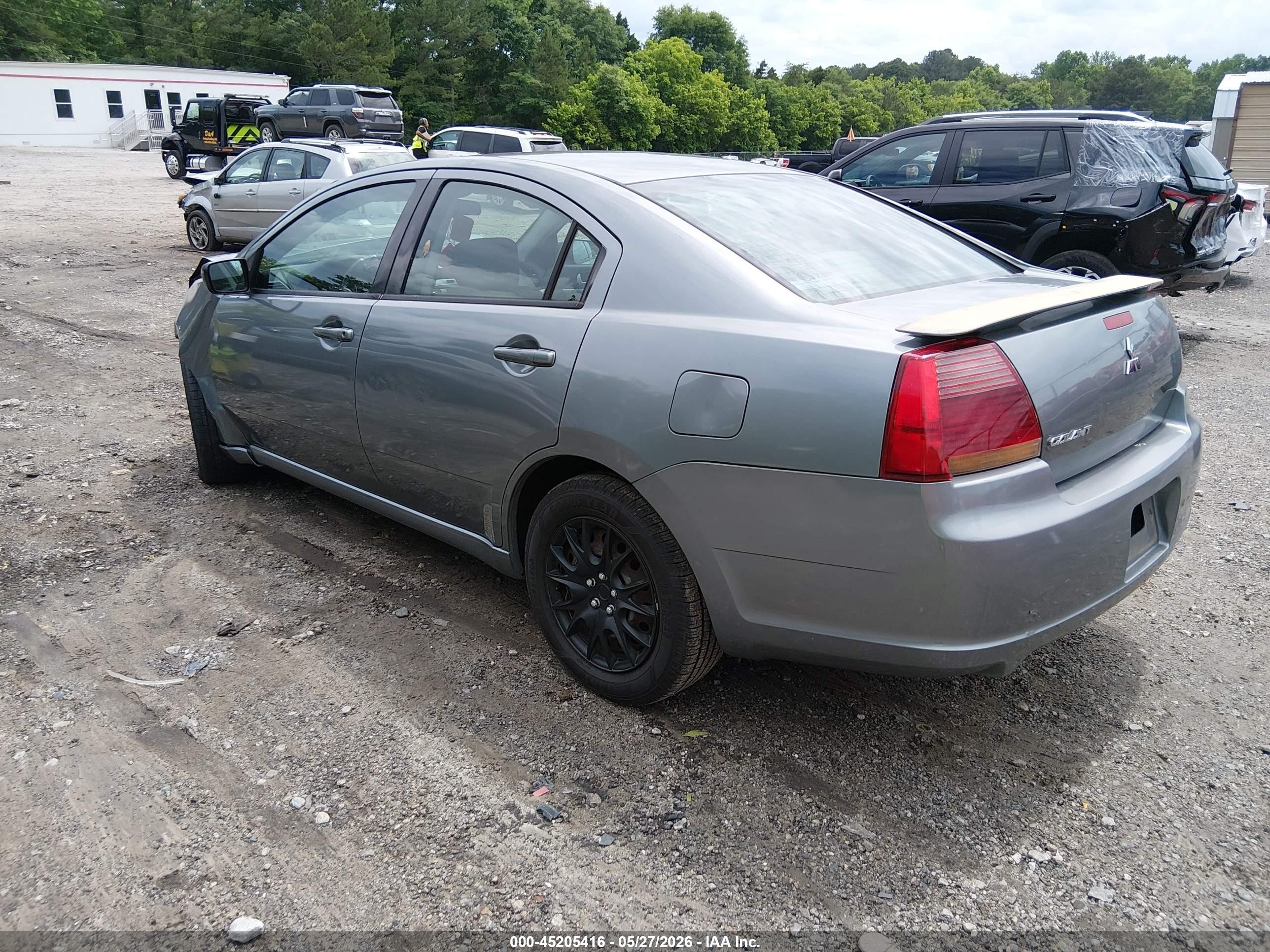 2007 Mitsubishi Galant Es/se Gray vin: 4A3AB36F77E021417