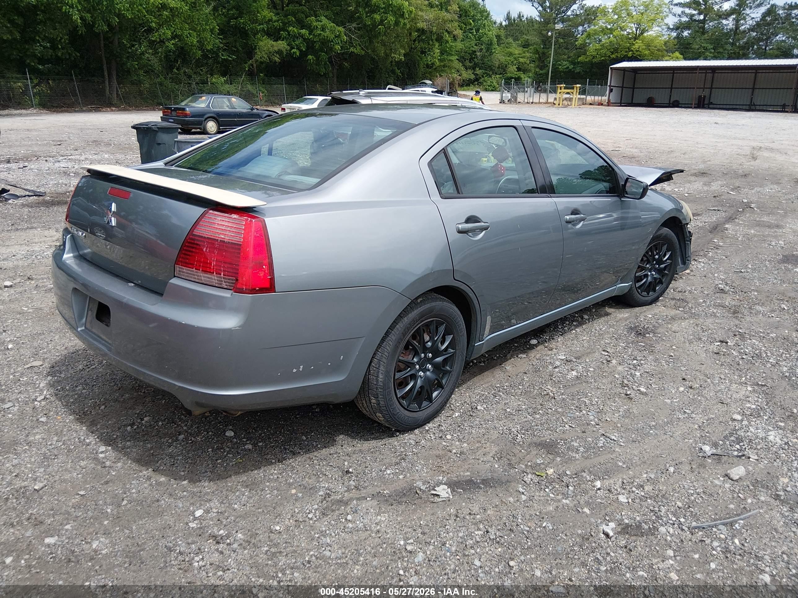 2007 Mitsubishi Galant Es/se Gray vin: 4A3AB36F77E021417