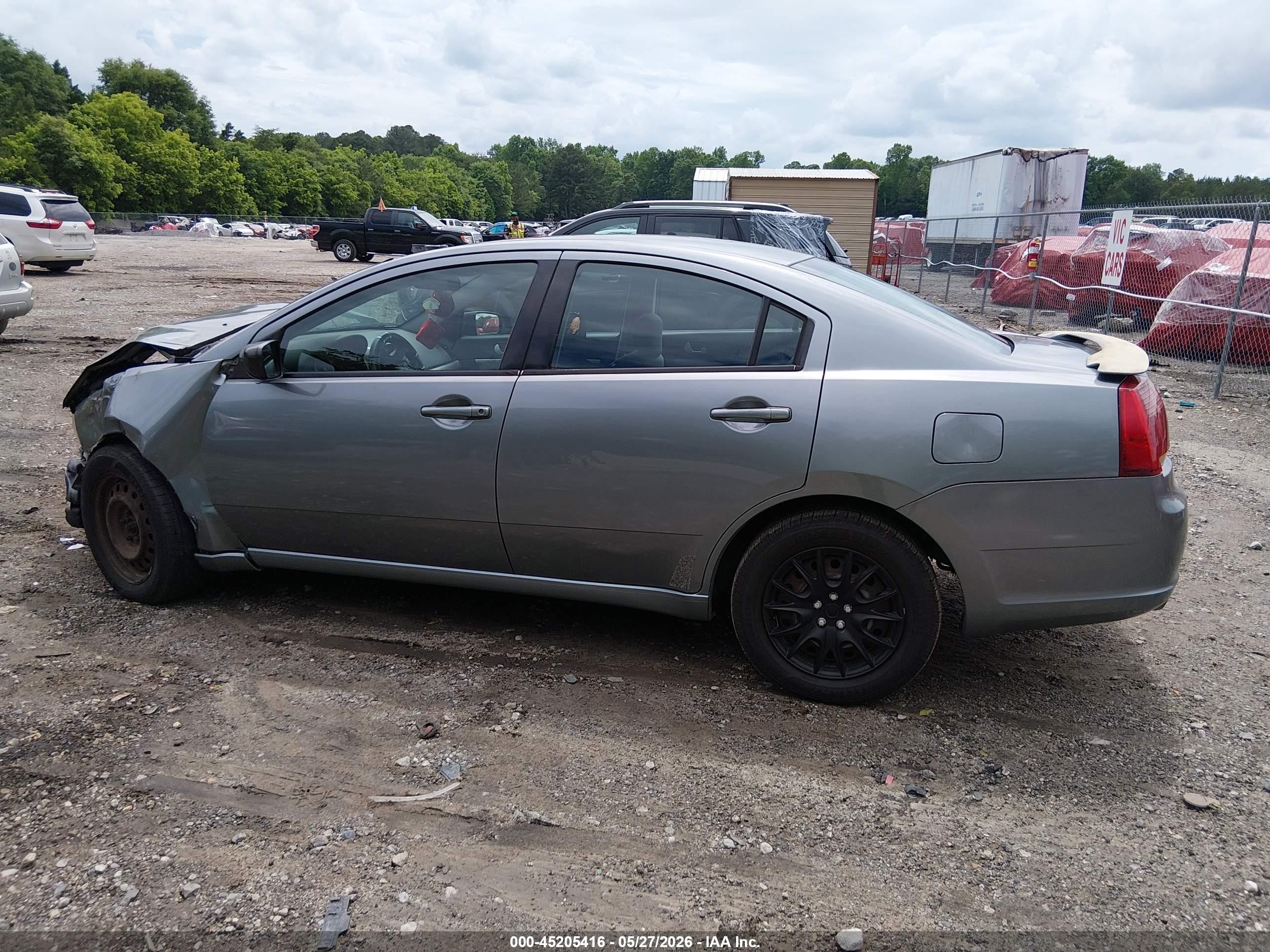 2007 Mitsubishi Galant Es/se Gray vin: 4A3AB36F77E021417