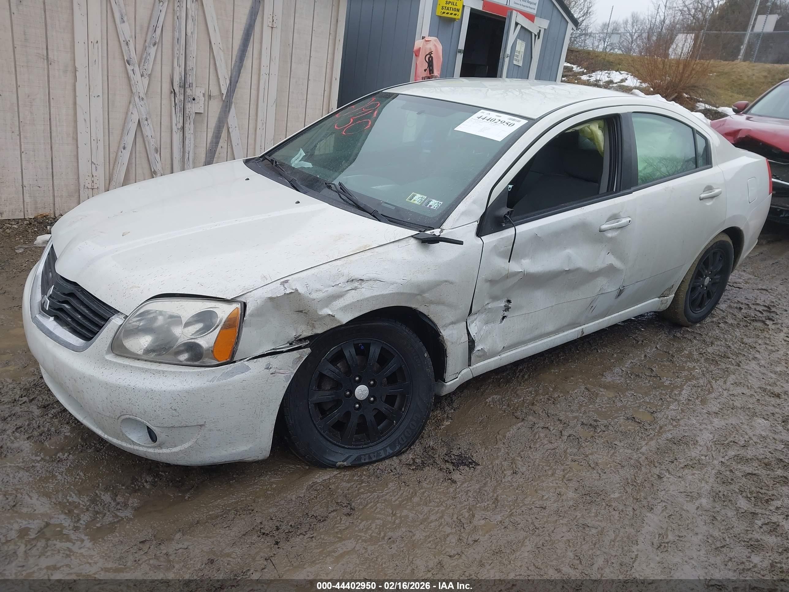 2008 Mitsubishi Galant Es White vin: 4A3AB36F78E014033