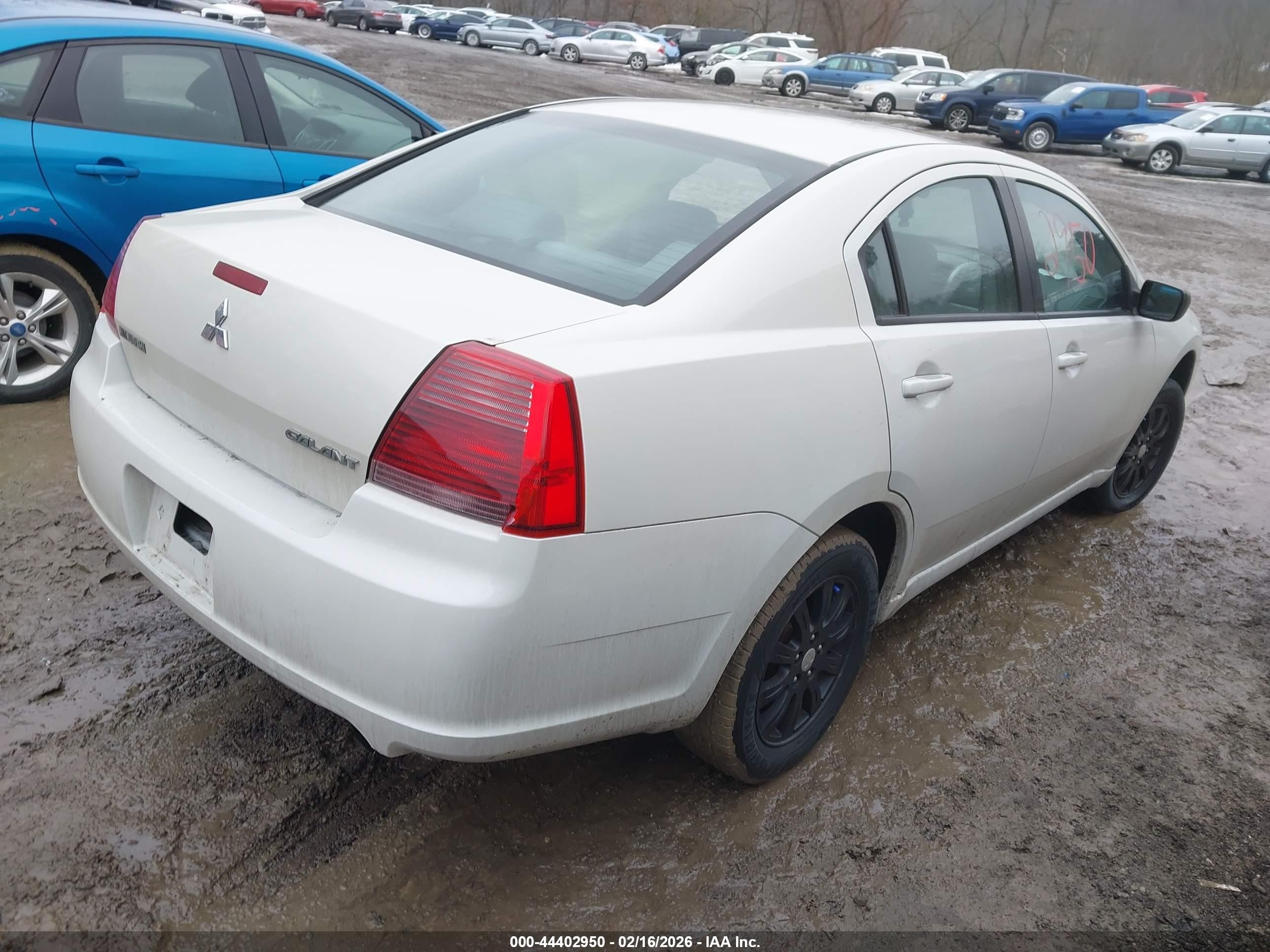 2008 Mitsubishi Galant Es White vin: 4A3AB36F78E014033
