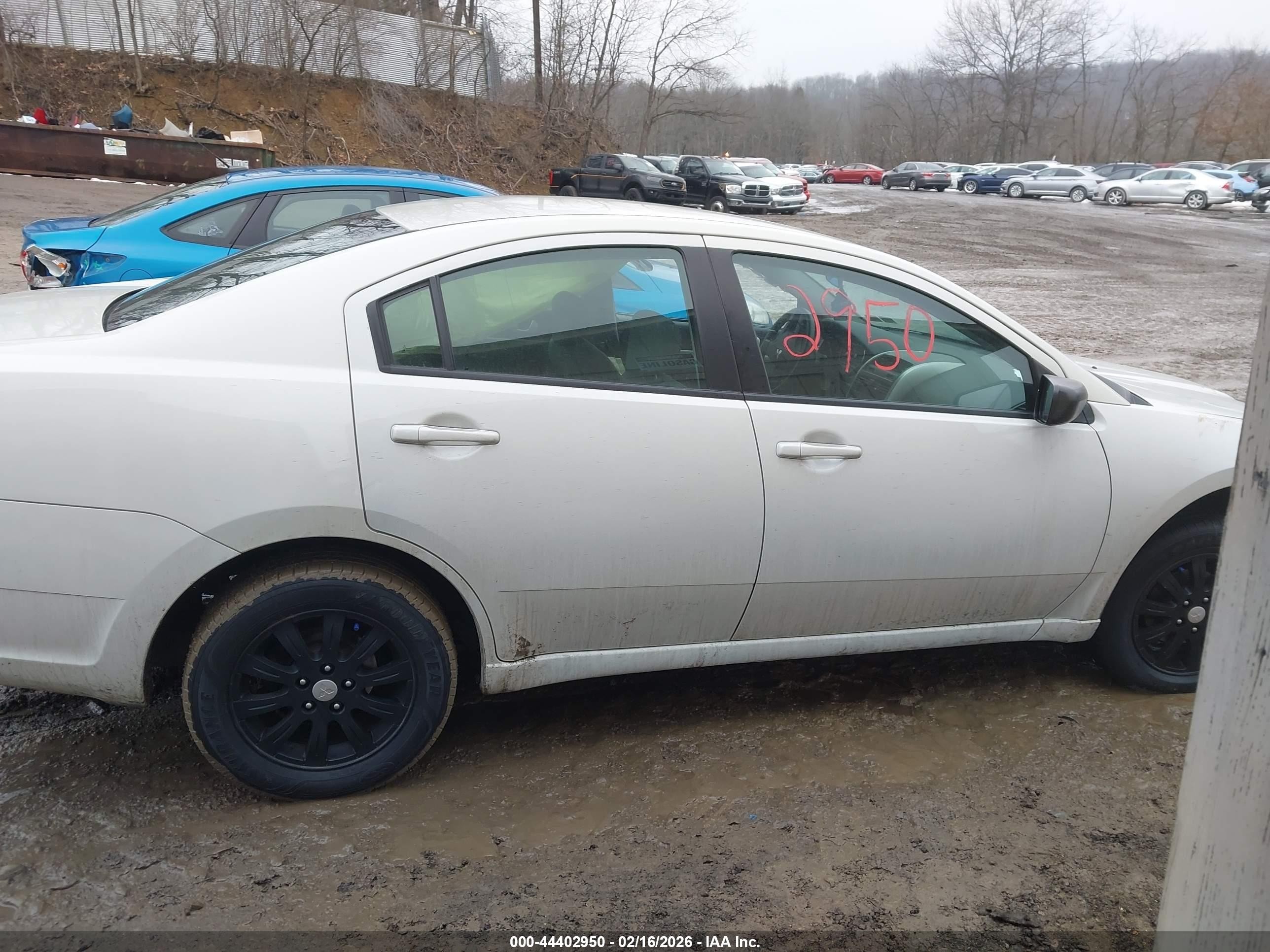 2008 Mitsubishi Galant Es White vin: 4A3AB36F78E014033