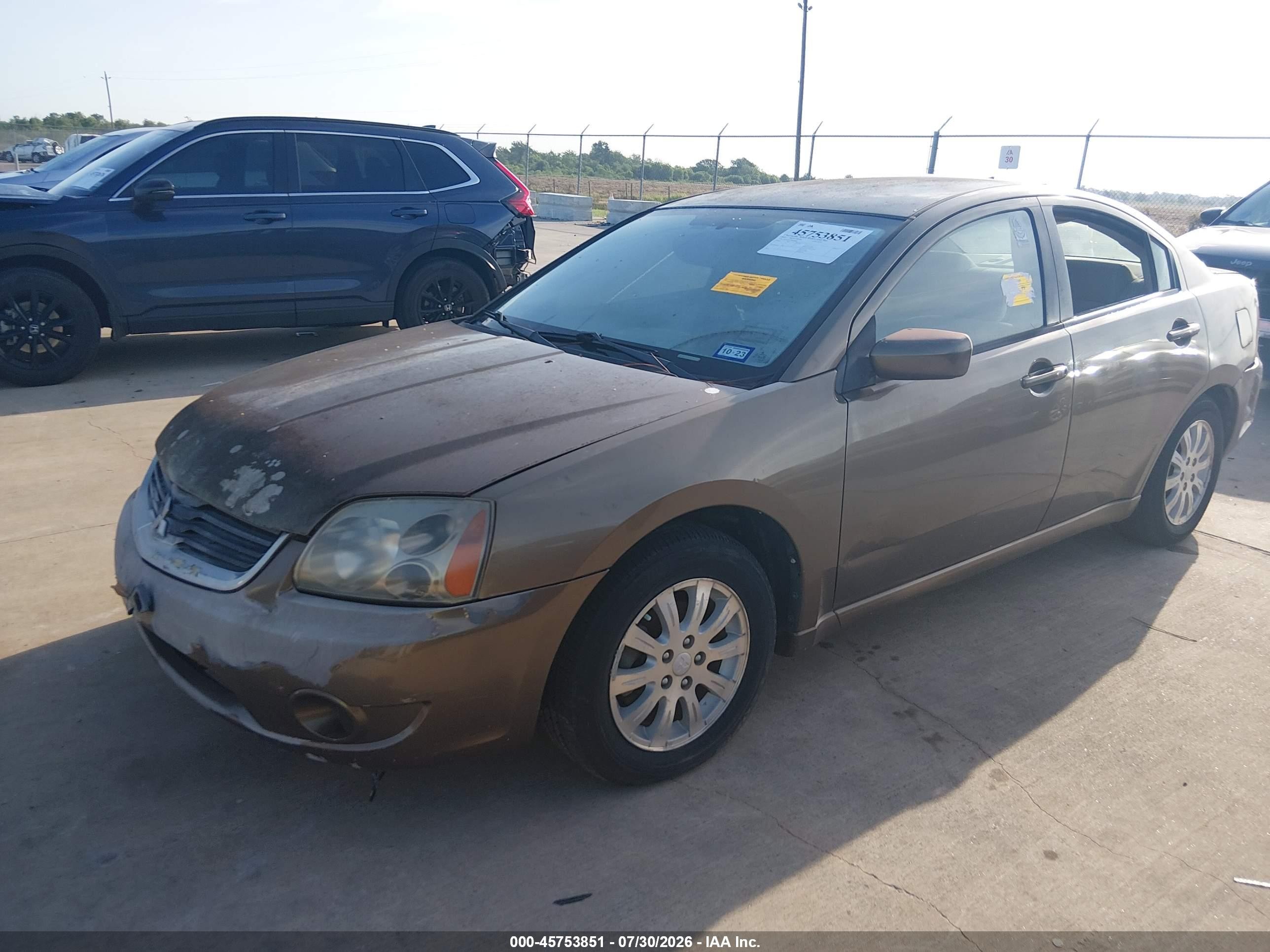 2009 Mitsubishi Galant Es/sport Edition Brown vin: 4A3AB36F79E018083