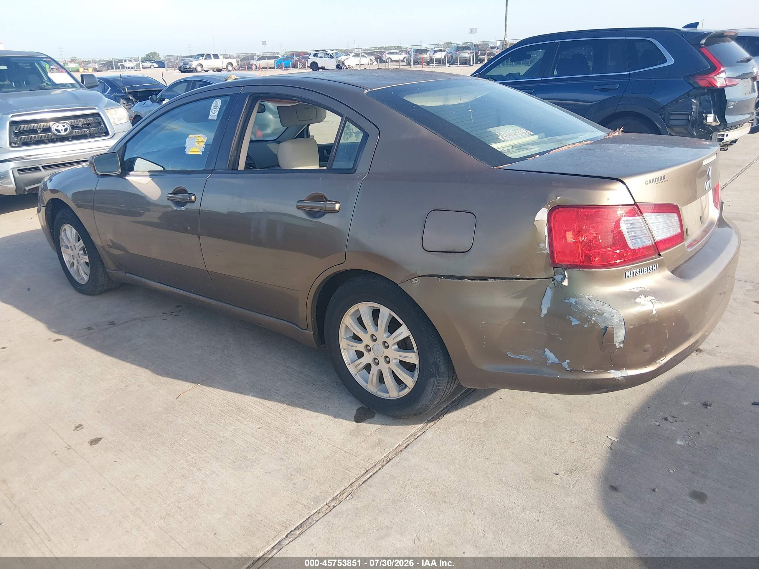2009 Mitsubishi Galant Es/sport Edition Brown vin: 4A3AB36F79E018083