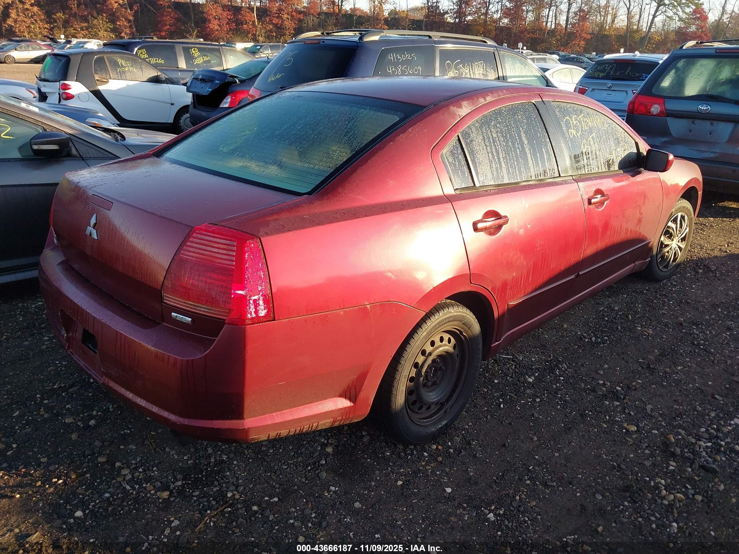 2005 Mitsubishi Galant Es/se Red vin: 4A3AB36F85E015882
