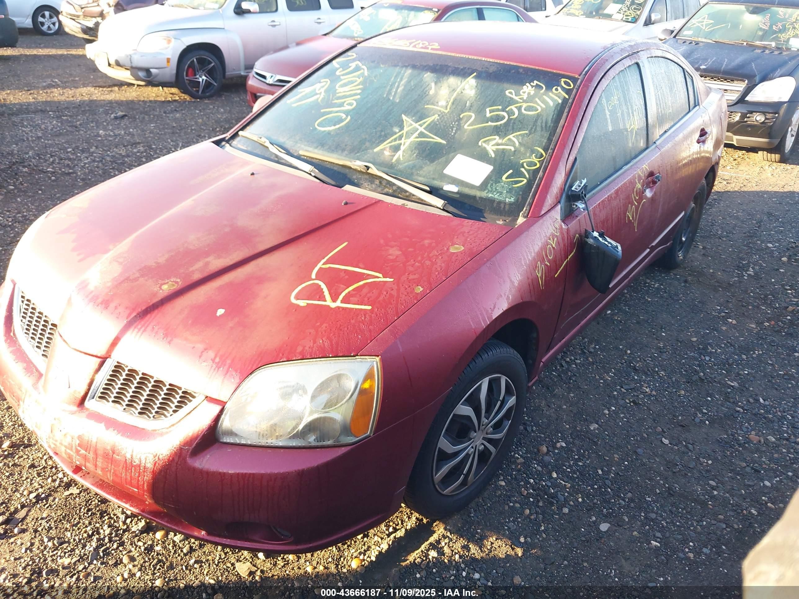 2005 Mitsubishi Galant Es/se Red vin: 4A3AB36F85E015882