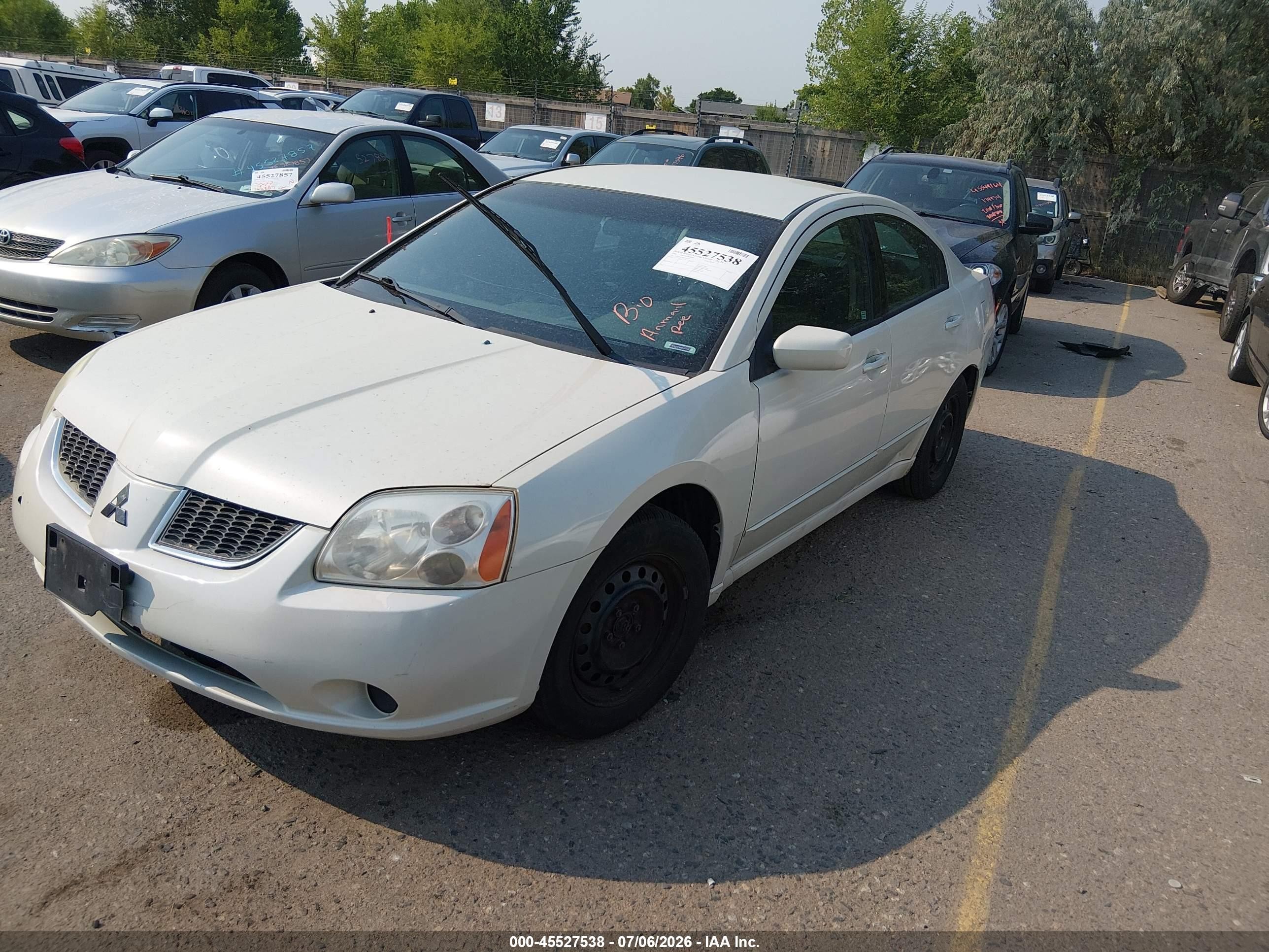 2006 Mitsubishi Galant Es/se Белый vin: 4A3AB36F86E063352