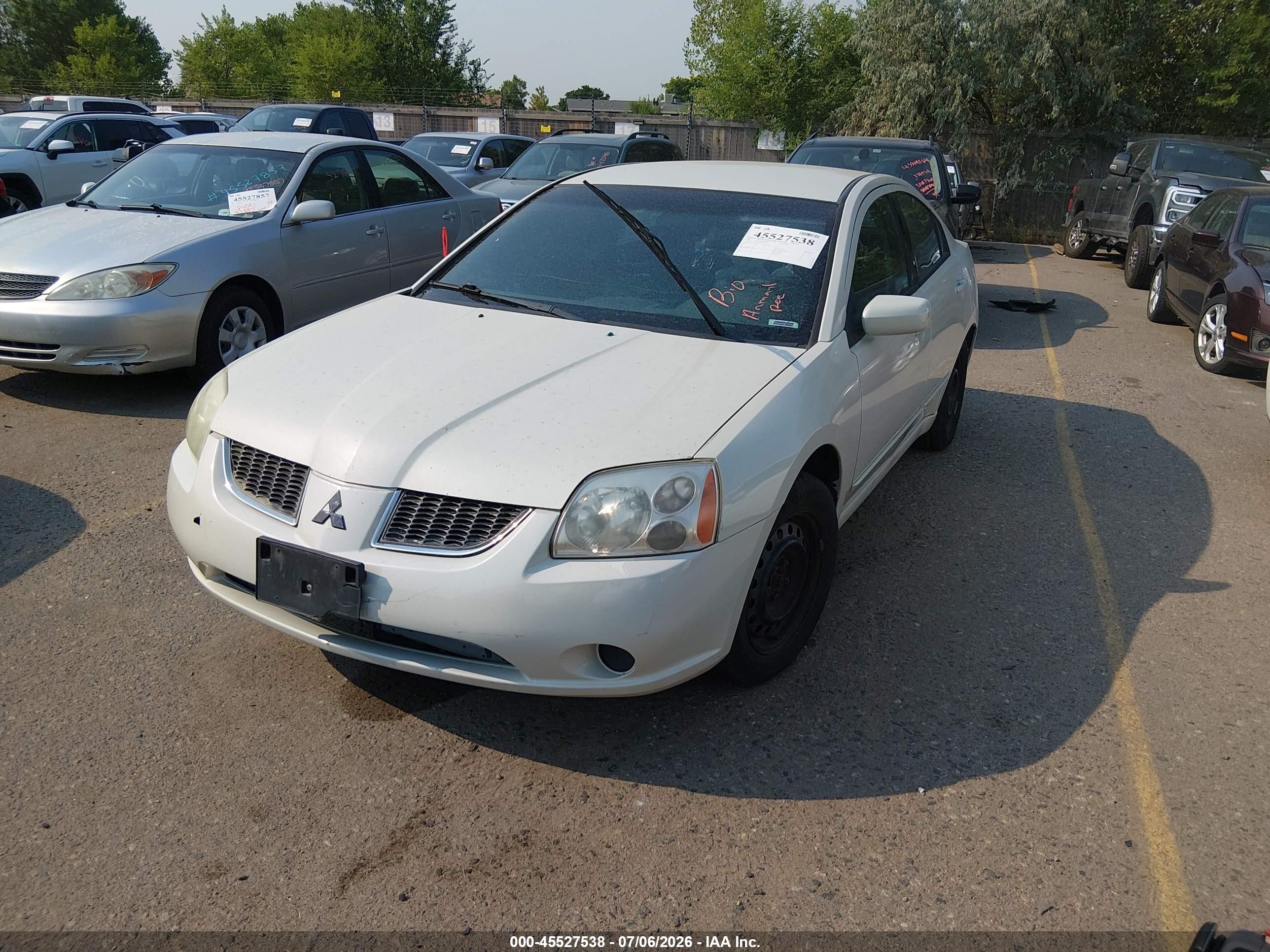 2006 Mitsubishi Galant Es/se Белый vin: 4A3AB36F86E063352