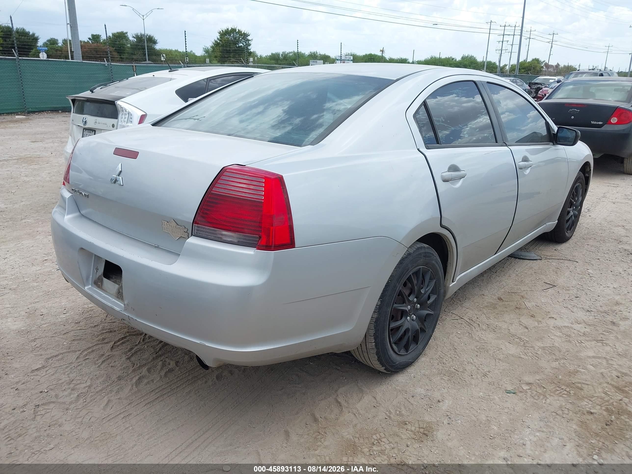 2007 Mitsubishi Galant Es/se Silver vin: 4A3AB36F87E083683