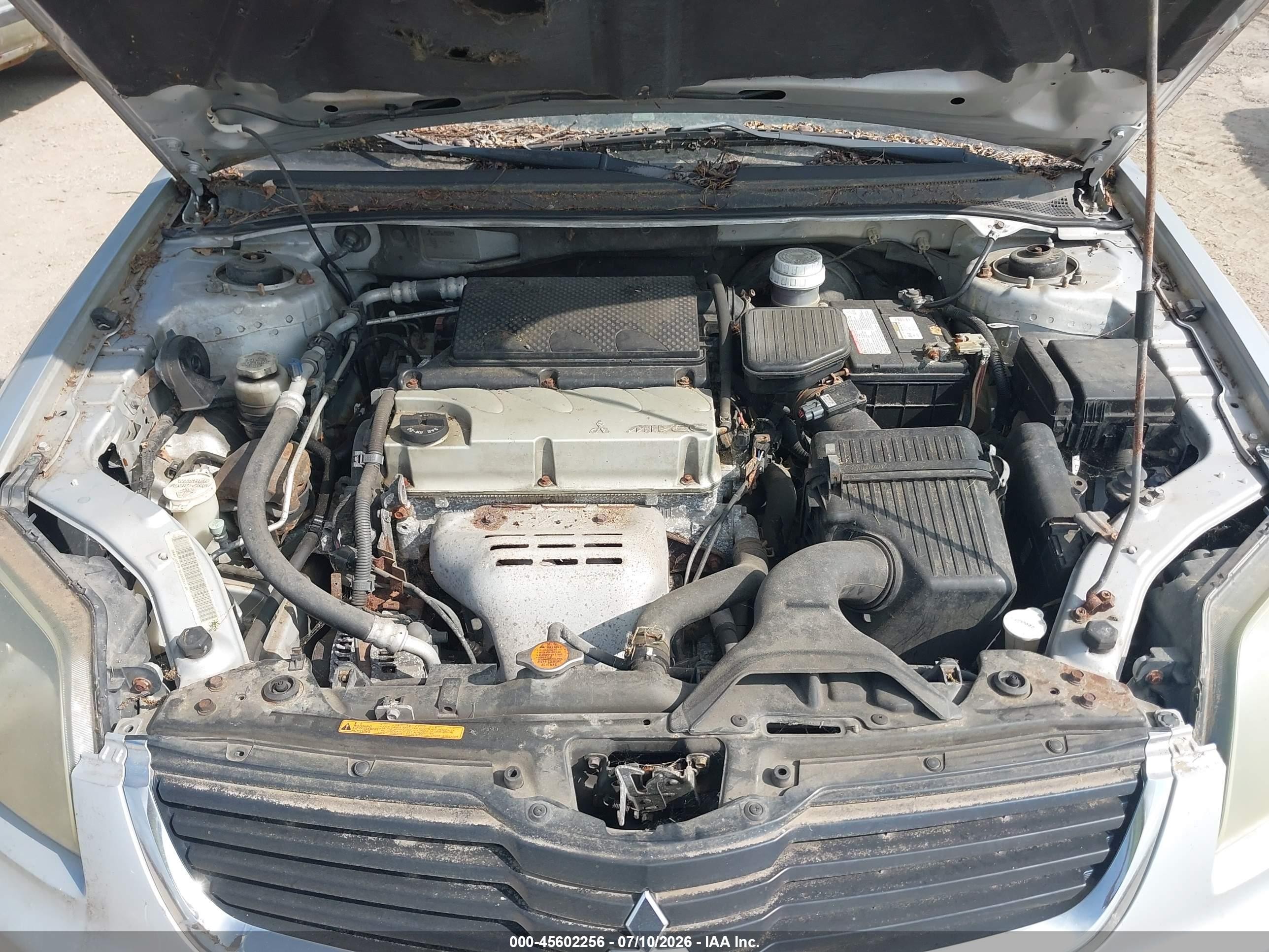 2007 Mitsubishi Galant Es Silver vin: 4A3AB56F47E022200