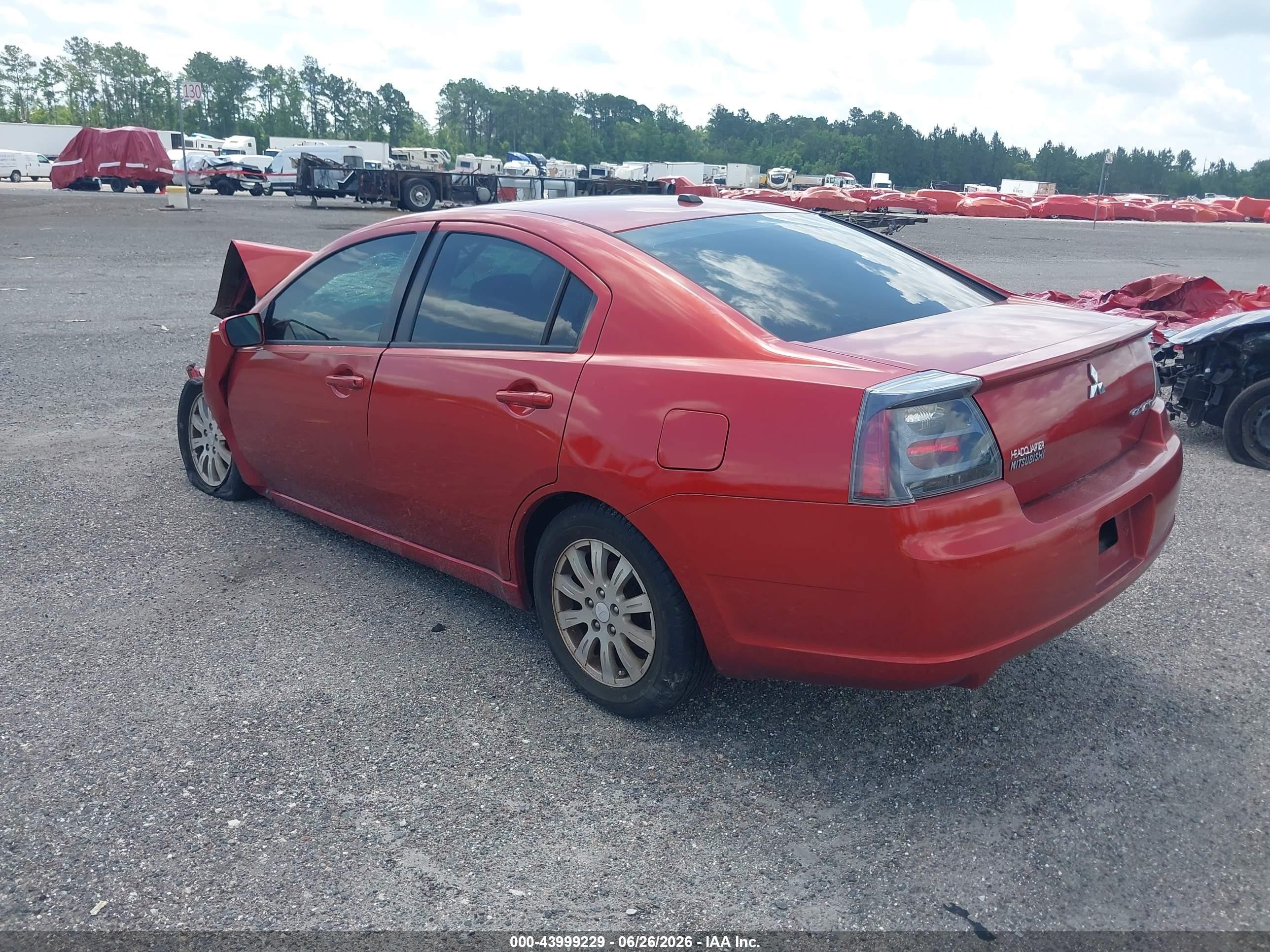 2008 Mitsubishi Galant Es Red vin: 4A3AB56F68E009689