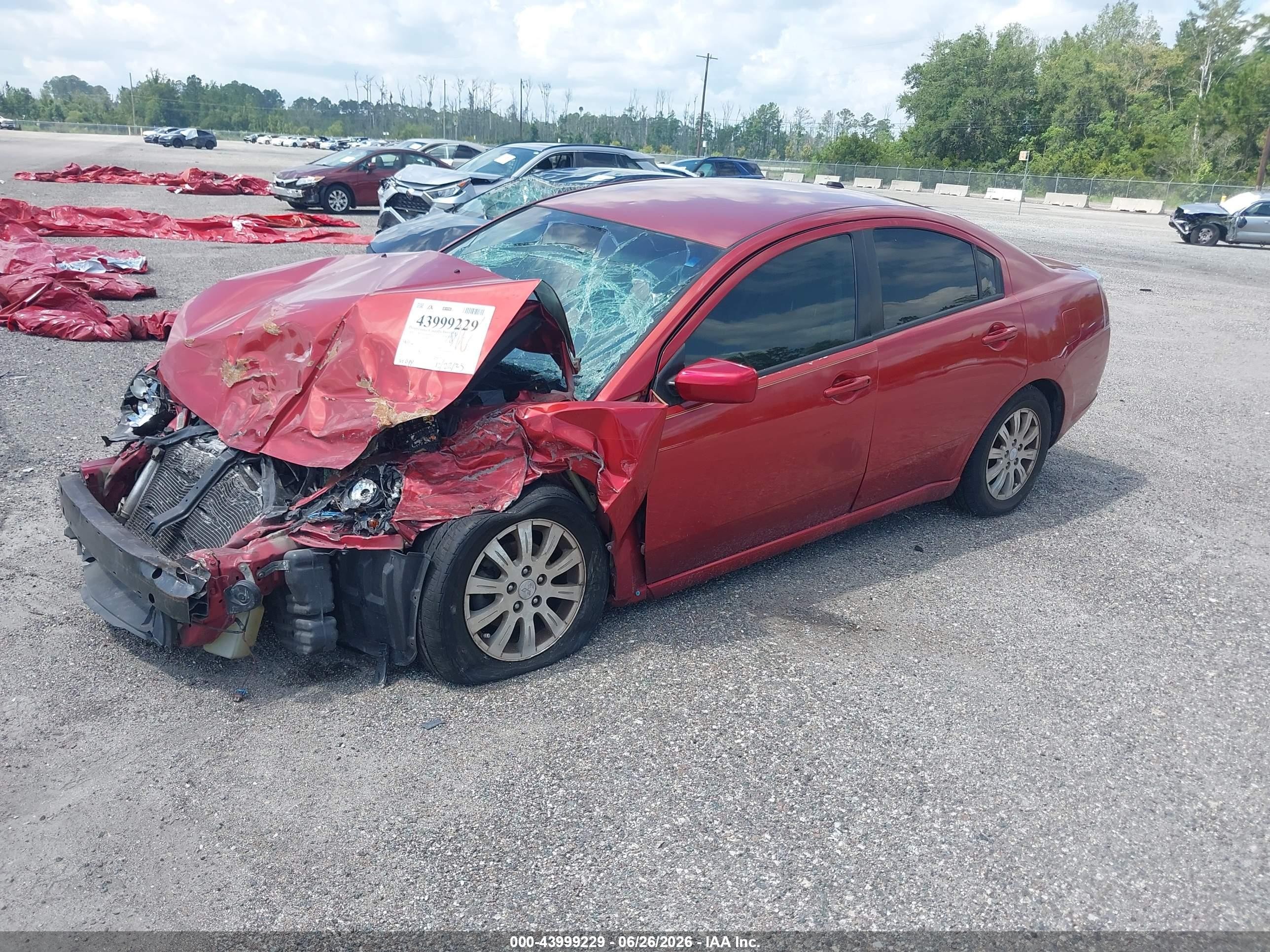 2008 Mitsubishi Galant Es Red vin: 4A3AB56F68E009689