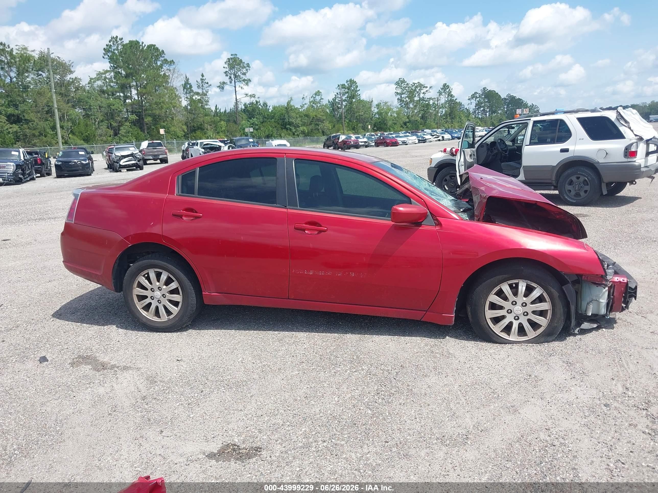 2008 Mitsubishi Galant Es Red vin: 4A3AB56F68E009689