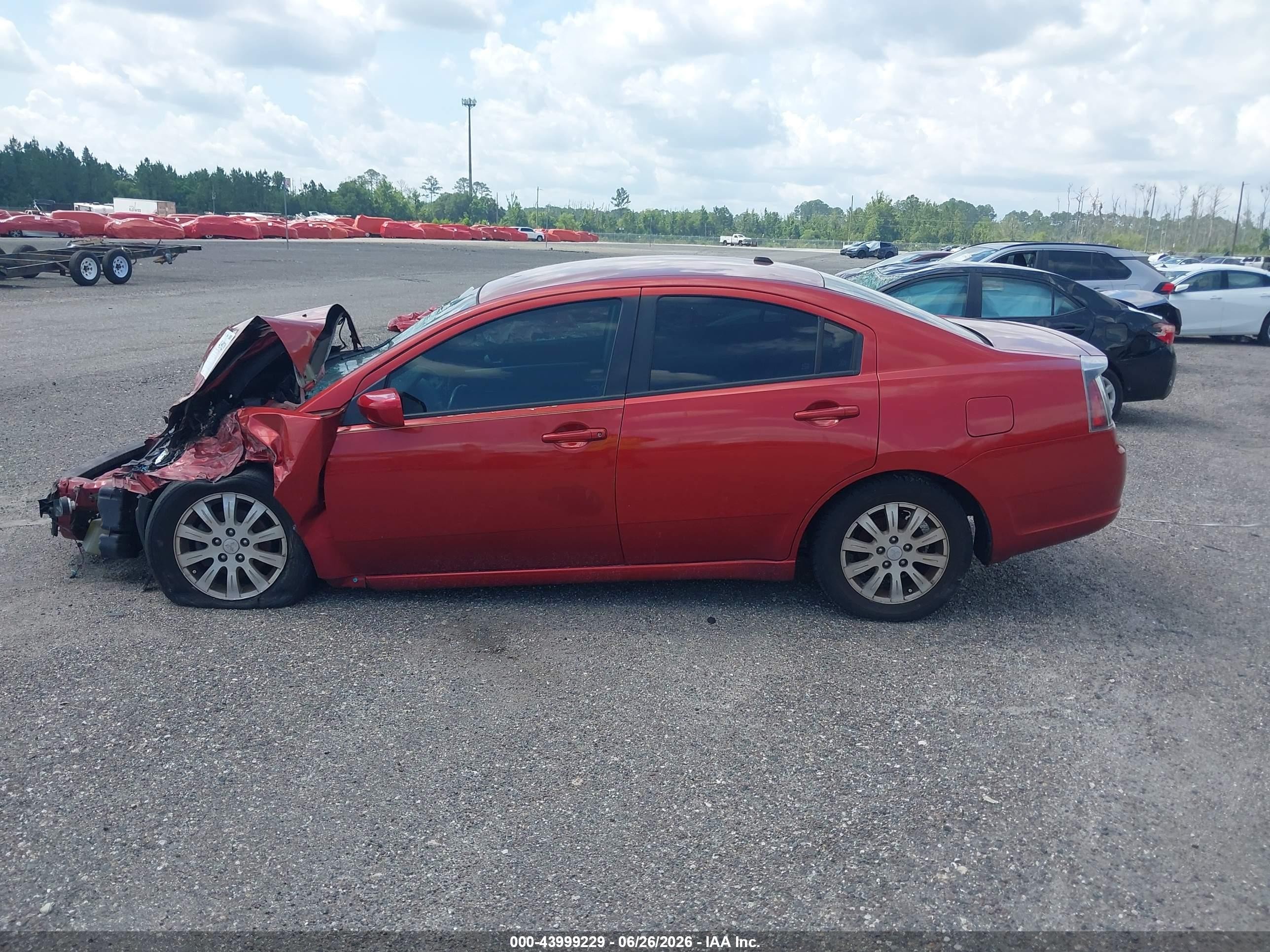 2008 Mitsubishi Galant Es Red vin: 4A3AB56F68E009689